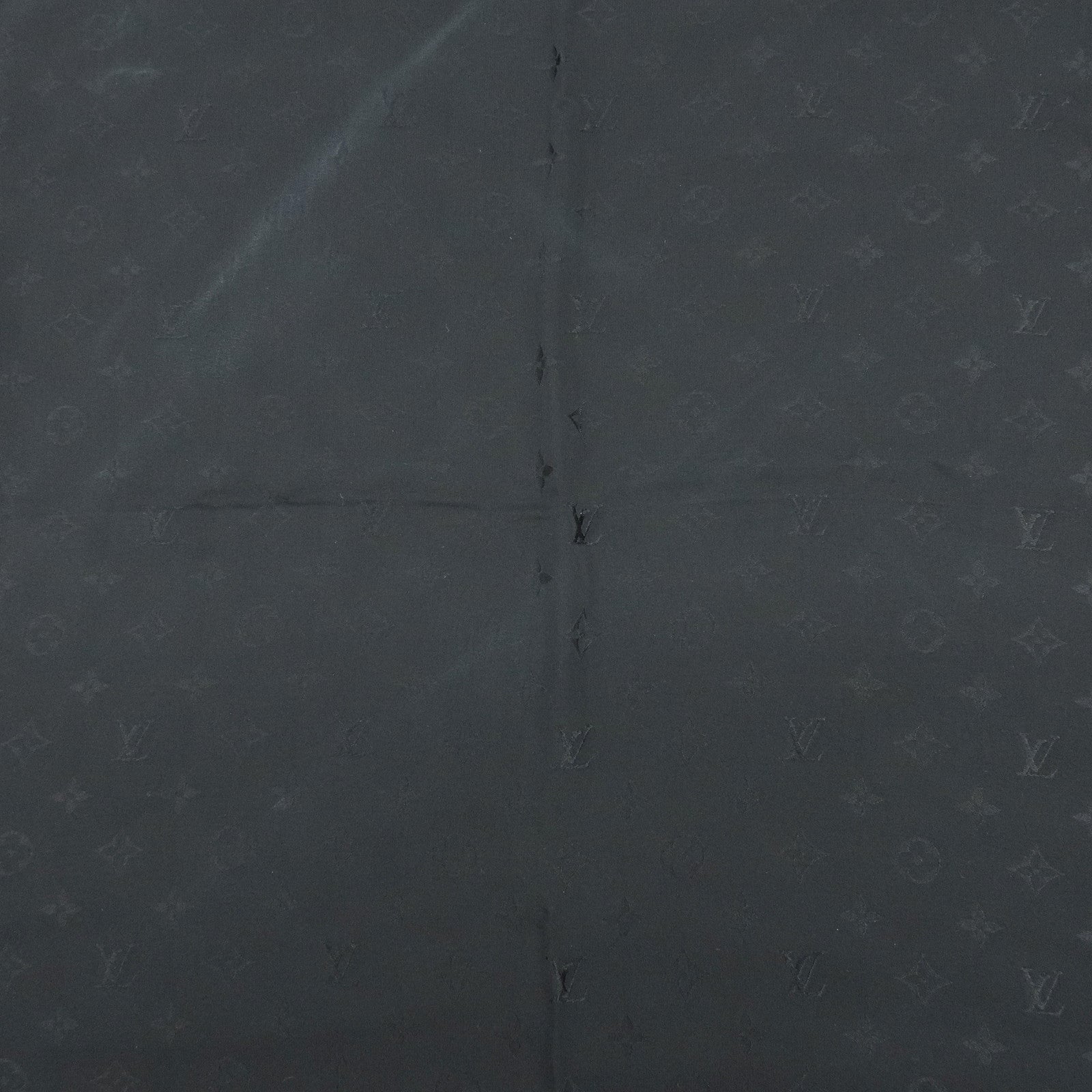 Louis Vuitton Monogram Silk 100% Scarf Shawl Black