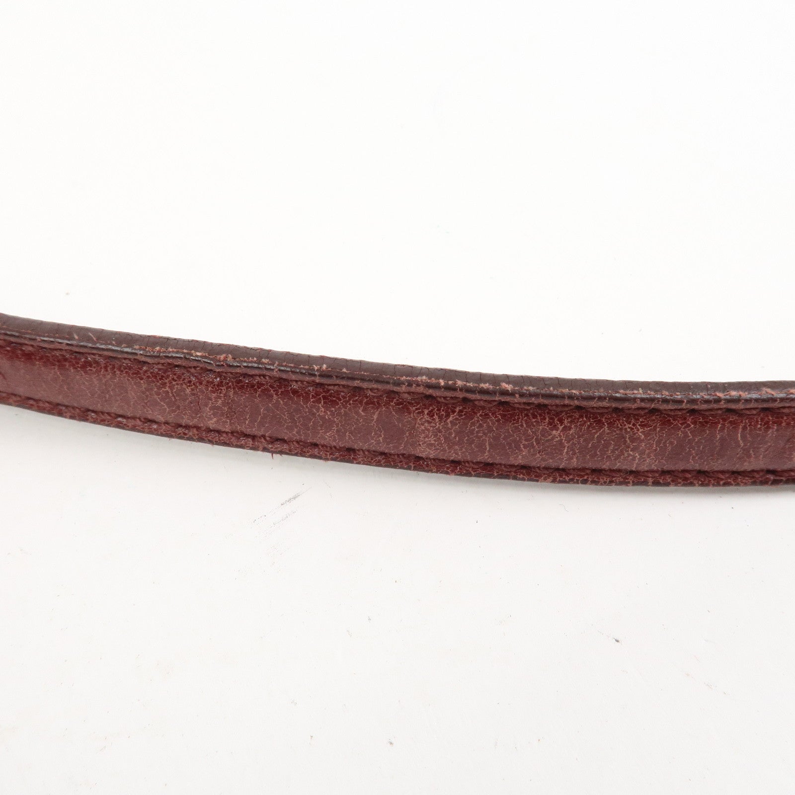 MIU MIU Logo Leather 2Way Bag Hand Bag Shoulder Bag Bordeaux