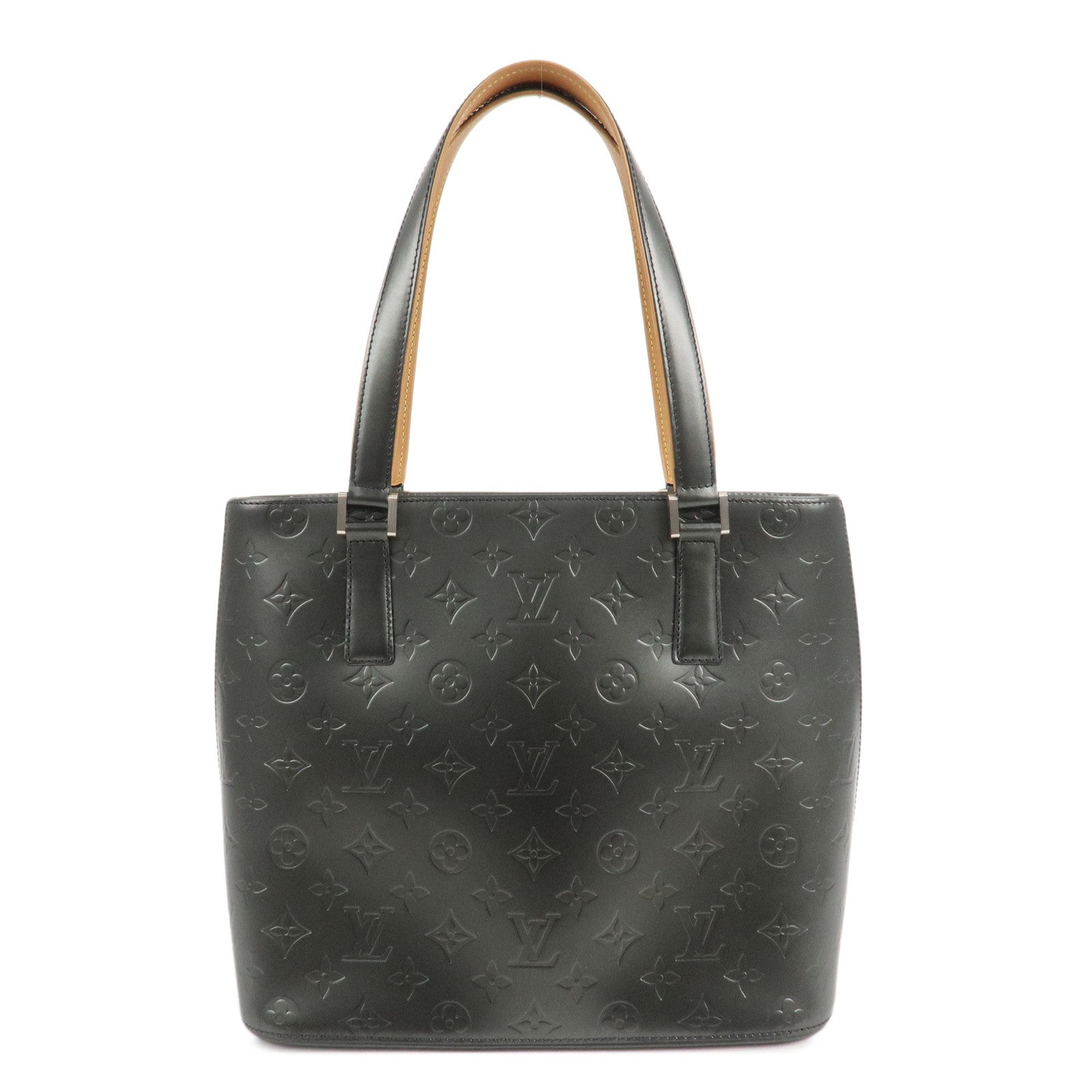 Louis Vuitton Monogram Matte Stockton Tote Bag Shoulder Bag Noir M55112