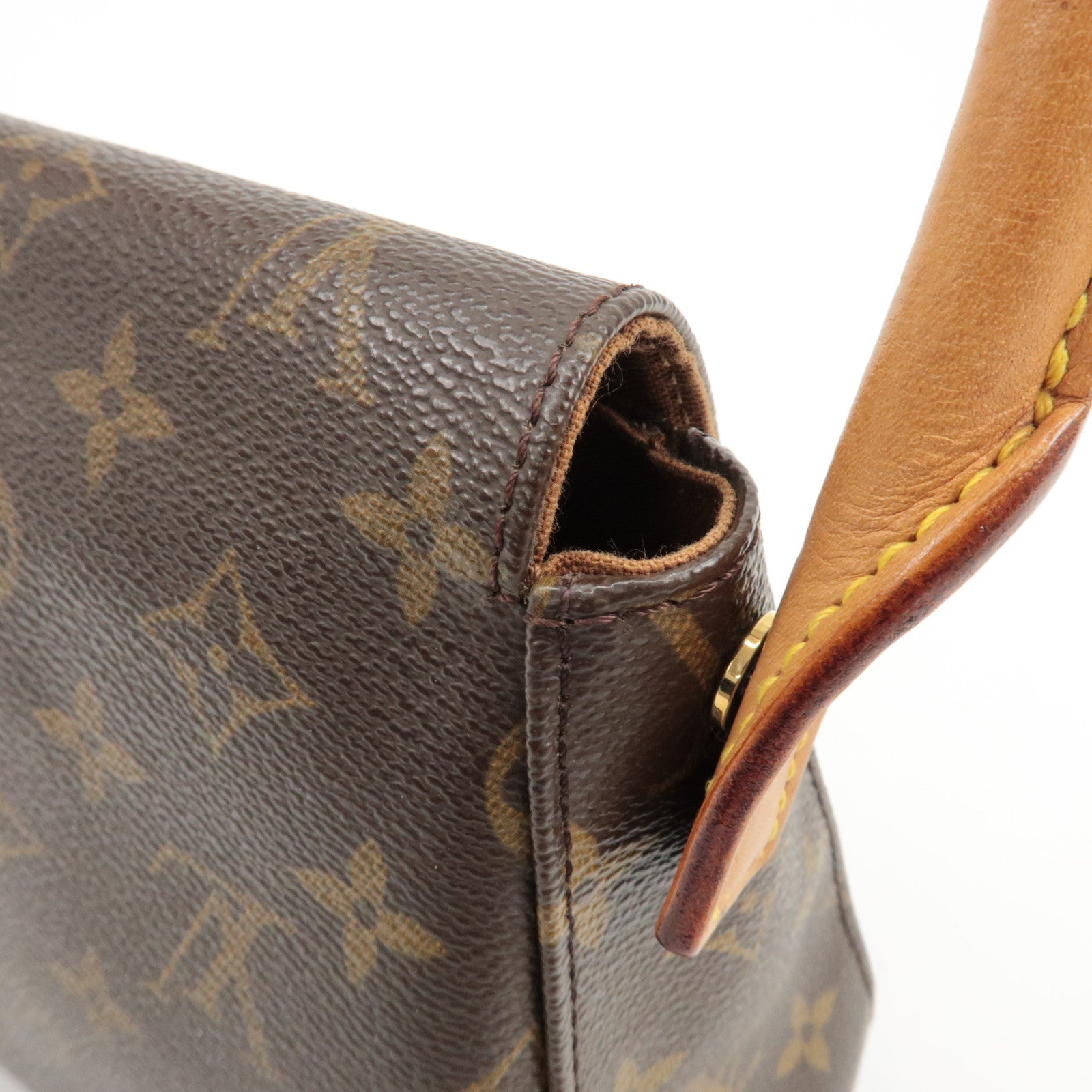 Louis Vuitton Monogram Mini Looping Shoulder Bag Brown M51147 Used