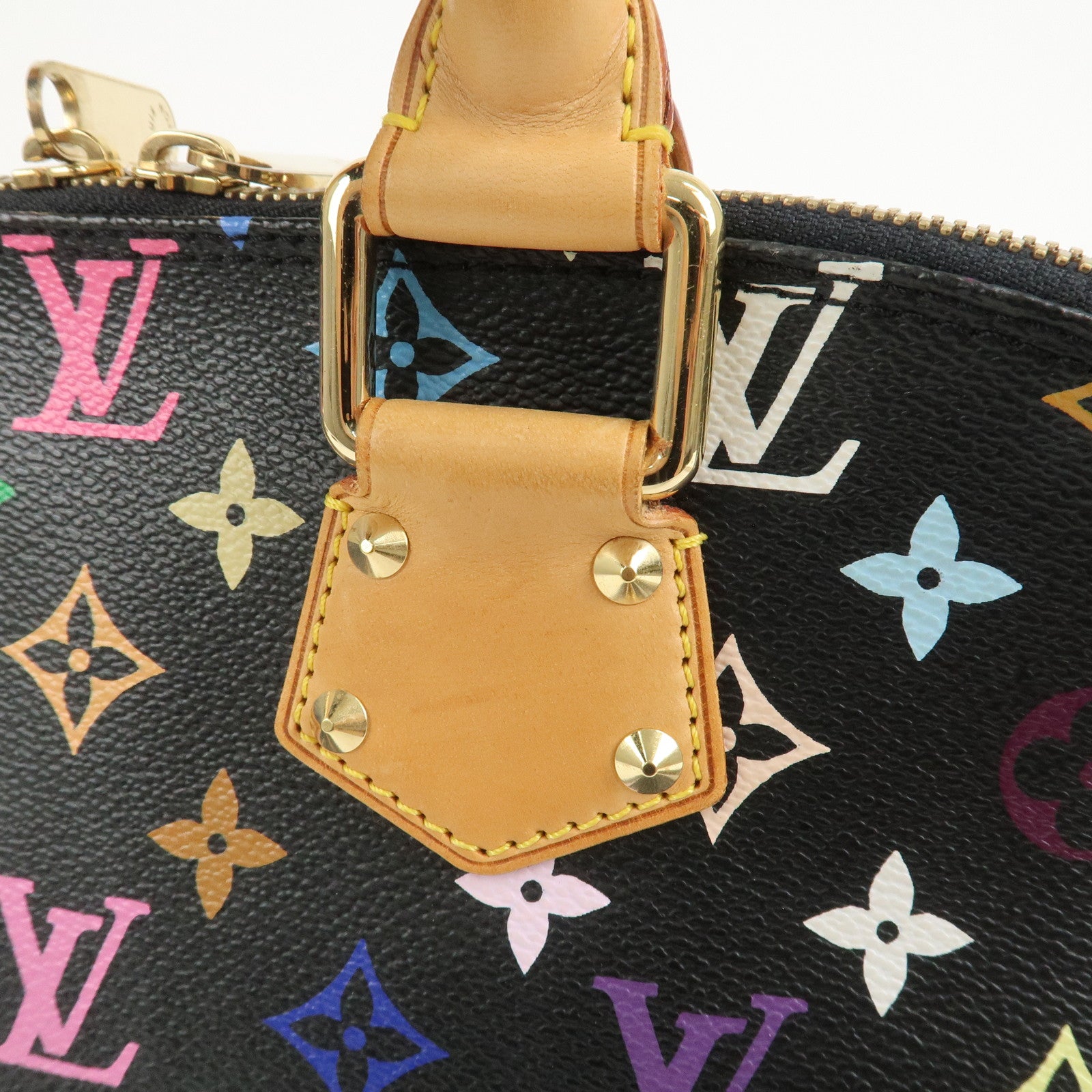 Louis Vuitton Monogram Multicolor Alma Hand Bag Noir M92646