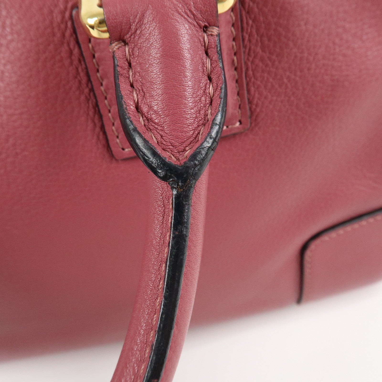 LOEWE Anagram Amazona 28 Leather Hand Bag Pink Used