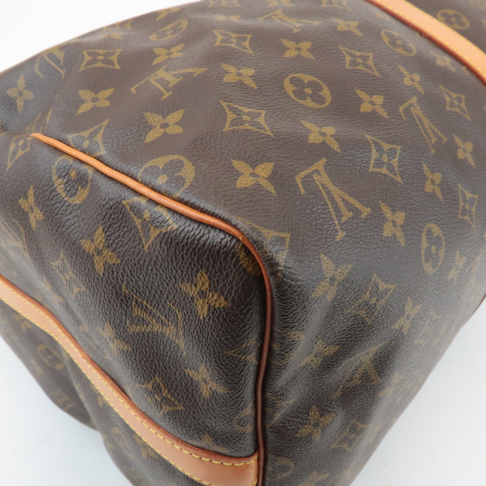 Louis Vuitton Monogram Keep All Bandouliere 55 Boston Bag Brown M41414 Used