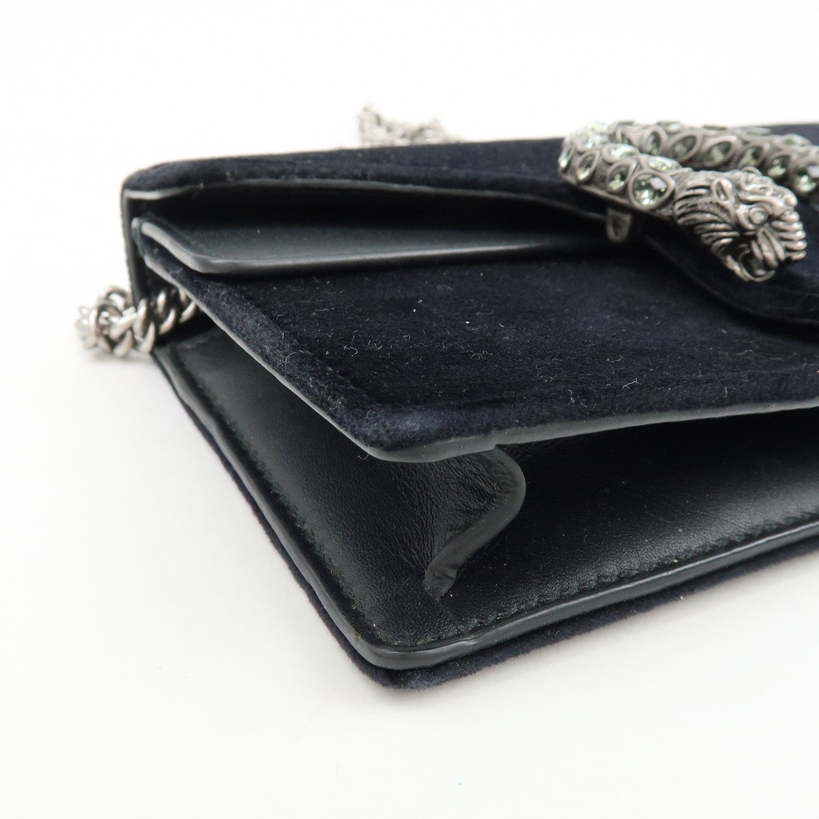 GUCCI Dionysus Super Mini Suede Leather Chain Shoulder Bag 476432