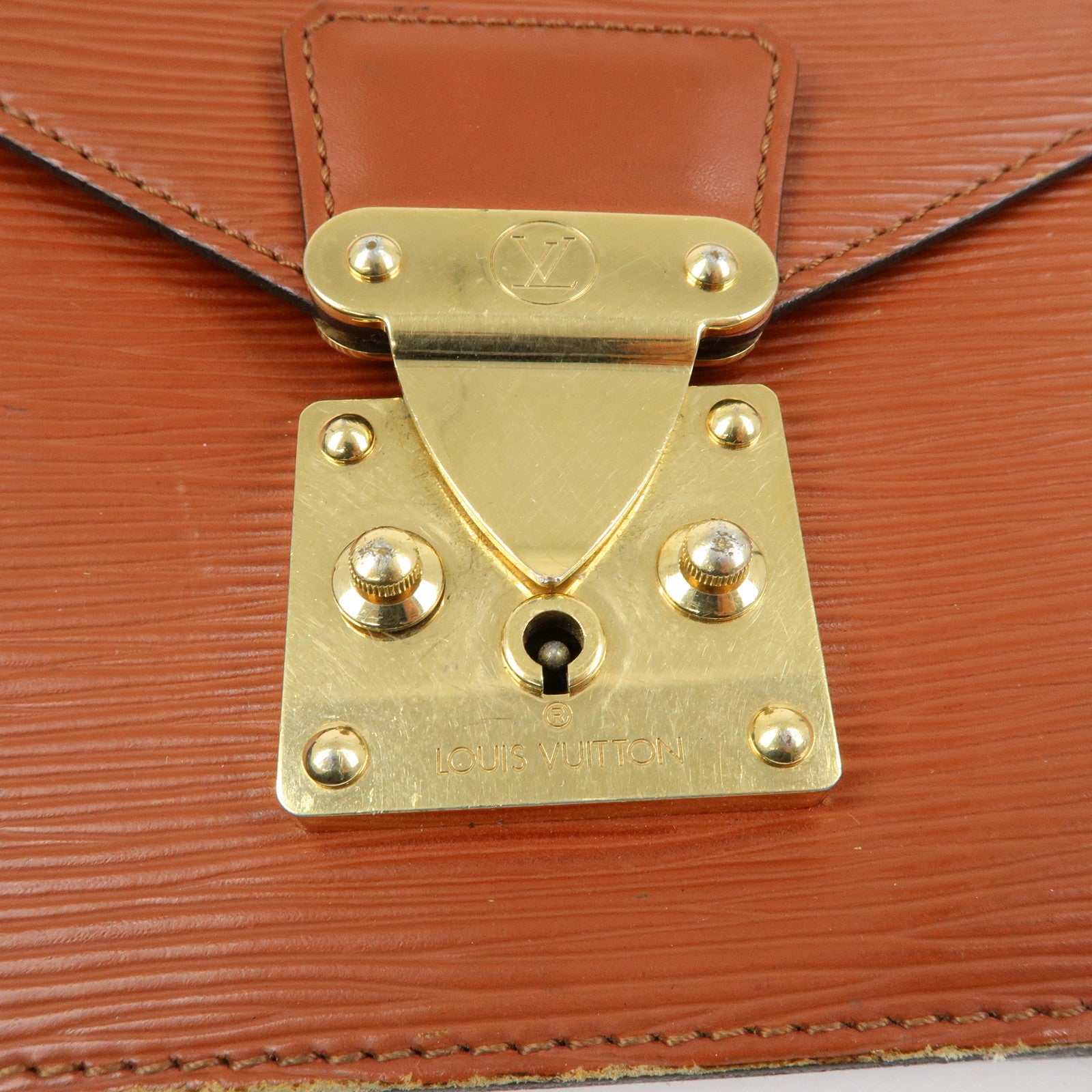 Louis Vuitton Epi Sellier Dragonne Clutch Bag Kenya Brown M52613