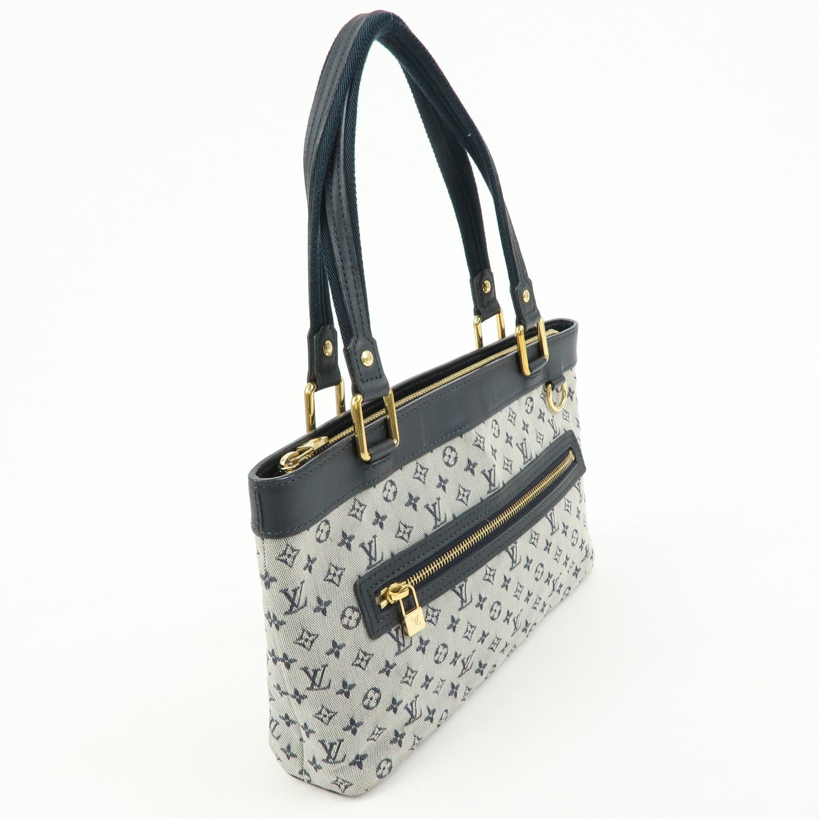 Louis Vuitton Monogram Mini Lin Lucille PM Hand Bag Blue M92676