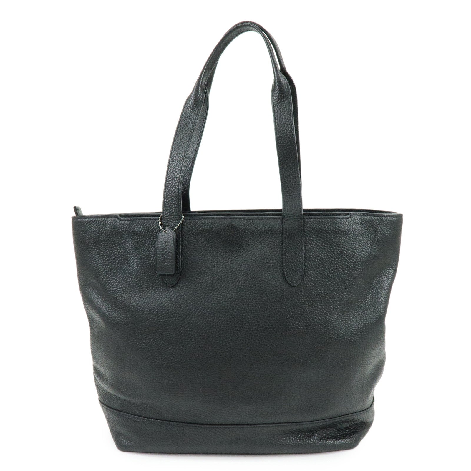 COACH Leather Tote Bag Hand Bag Shoulder Bag Black