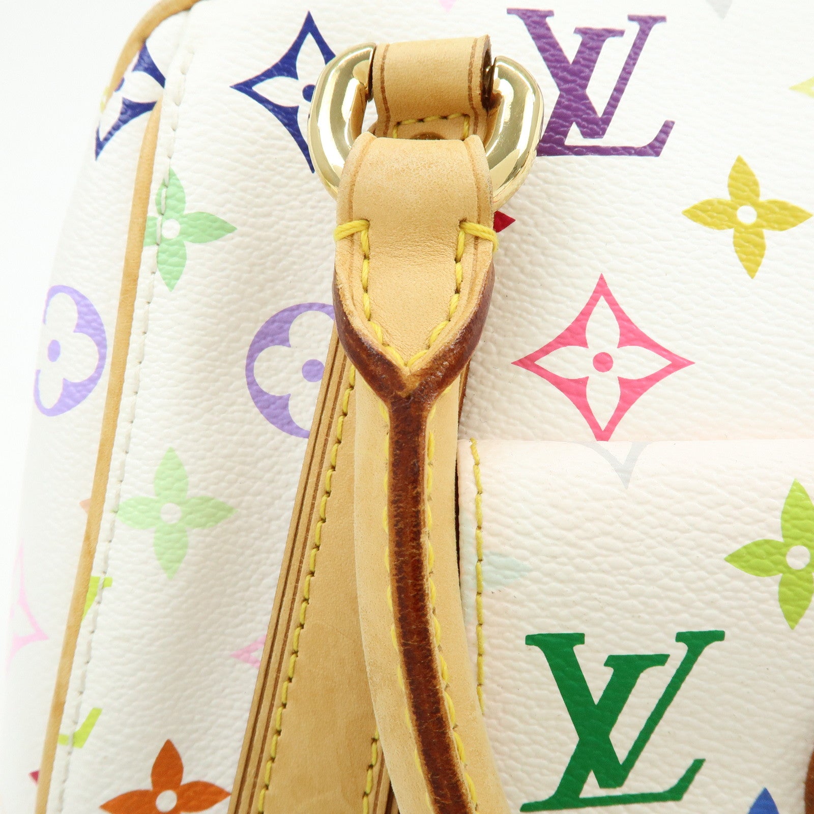 Louis Vuitton Monogram Priscilla Hand Bag Multicolor Blanc M40096