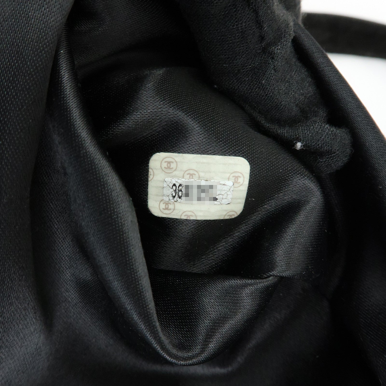 CHANEL COCO Mark Suede Chan Shoulder Bag Black