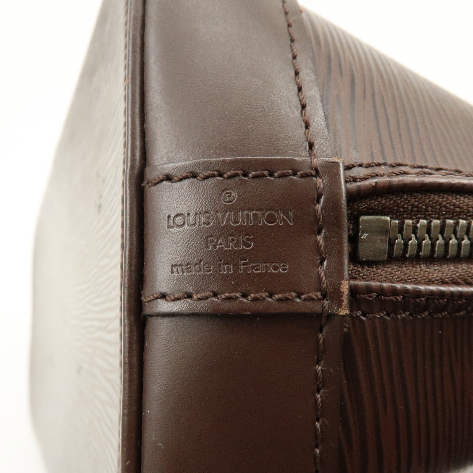 Louis Vuitton Epi Leather Alma Hand Bag Mocha M5214D