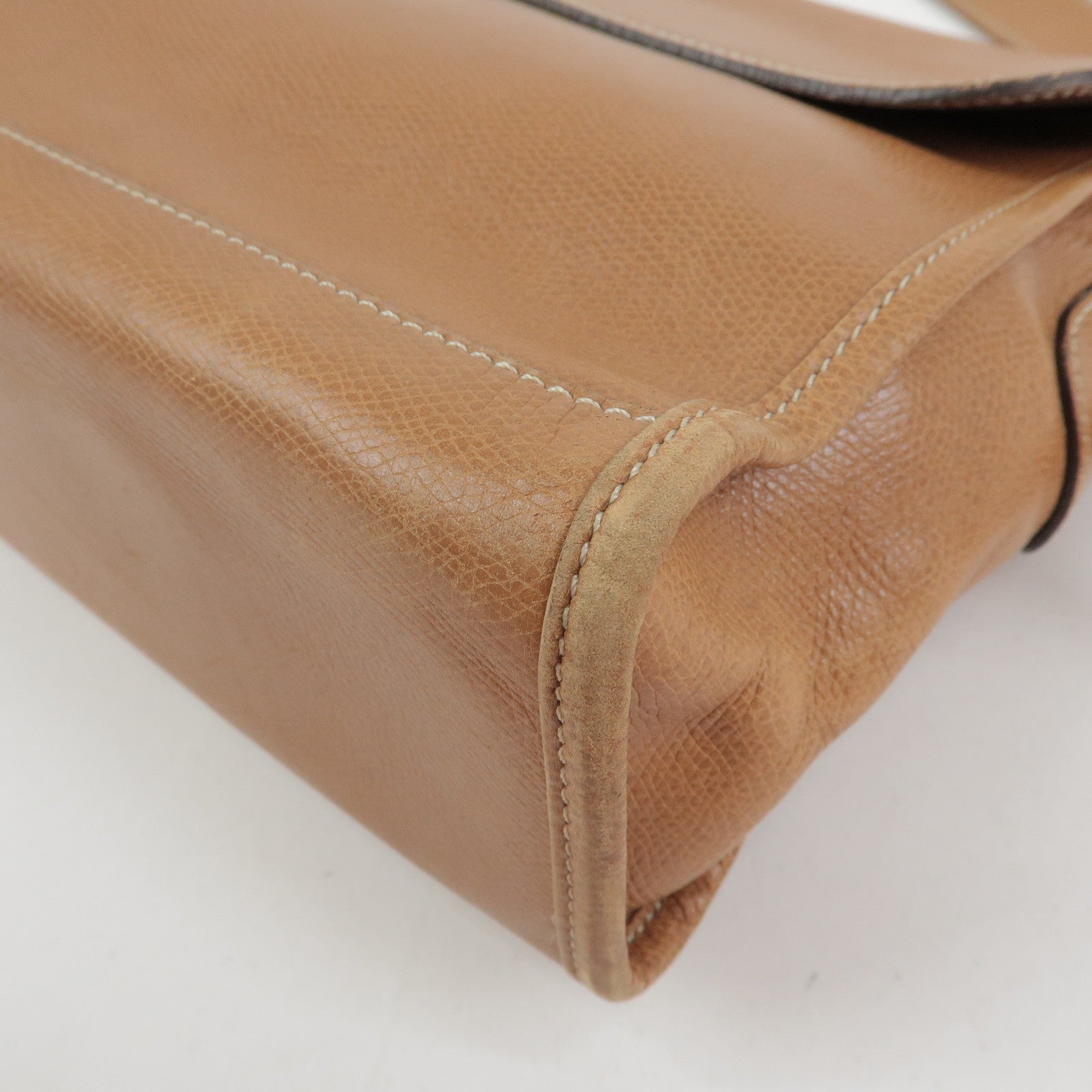 LOEWE Anagram Leather Shoulder Bag Crossbody Bag Brown