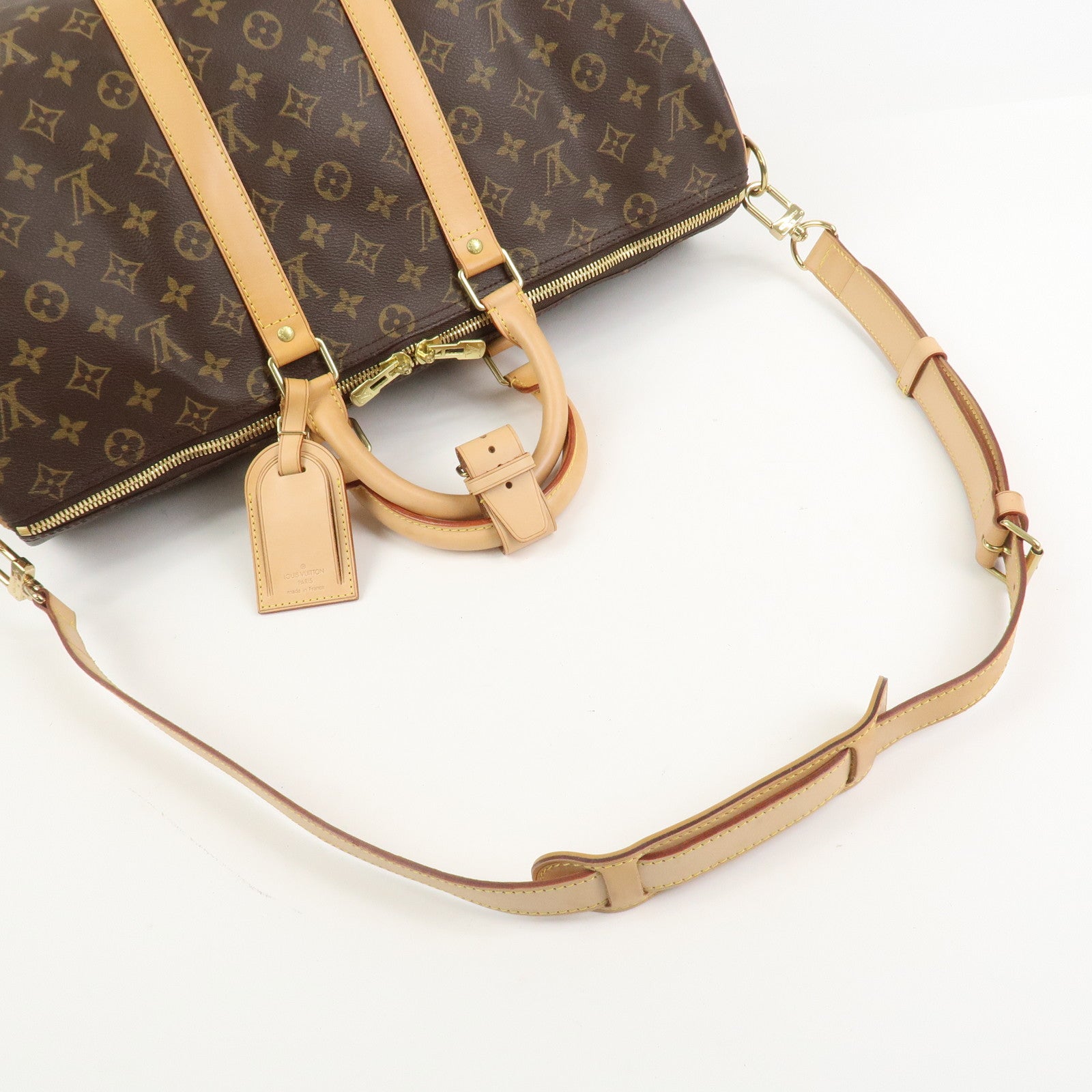 Louis Vuitton Monogram Keep All Bandouliere 45 Boston Bag M41418