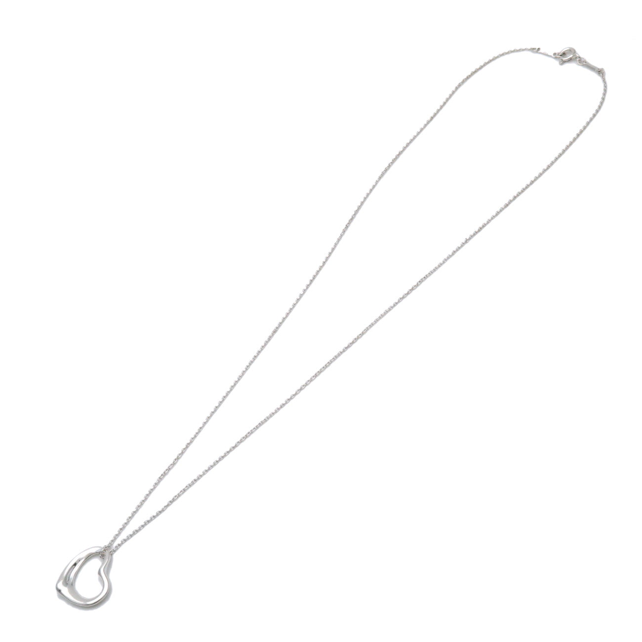 Tiffany & Co Open Heart Necklace 15MM SV925 Silver