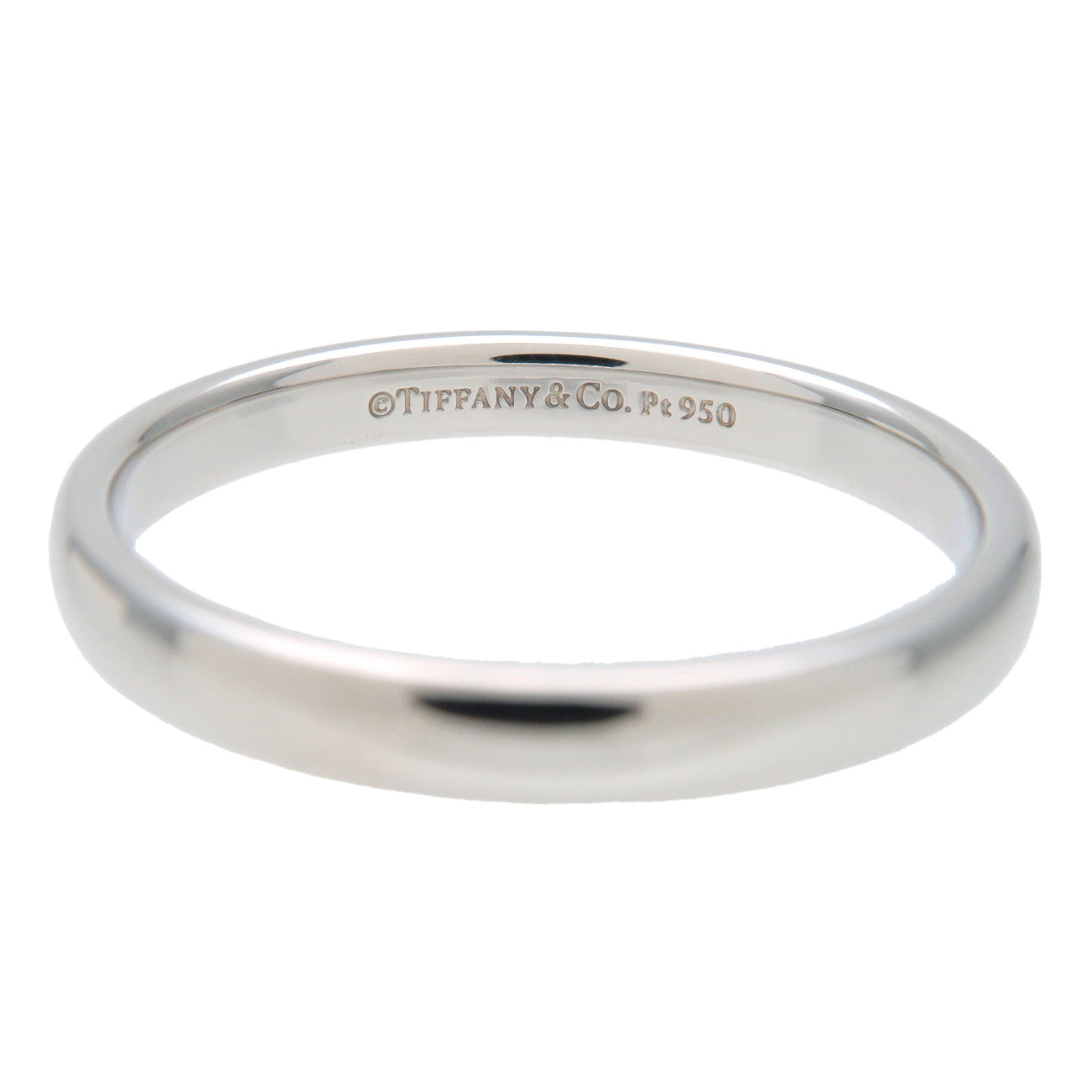 Tiffany & Co Classic Band Ring PT950 Platinum US9-9.5 EU60 HK21 Used