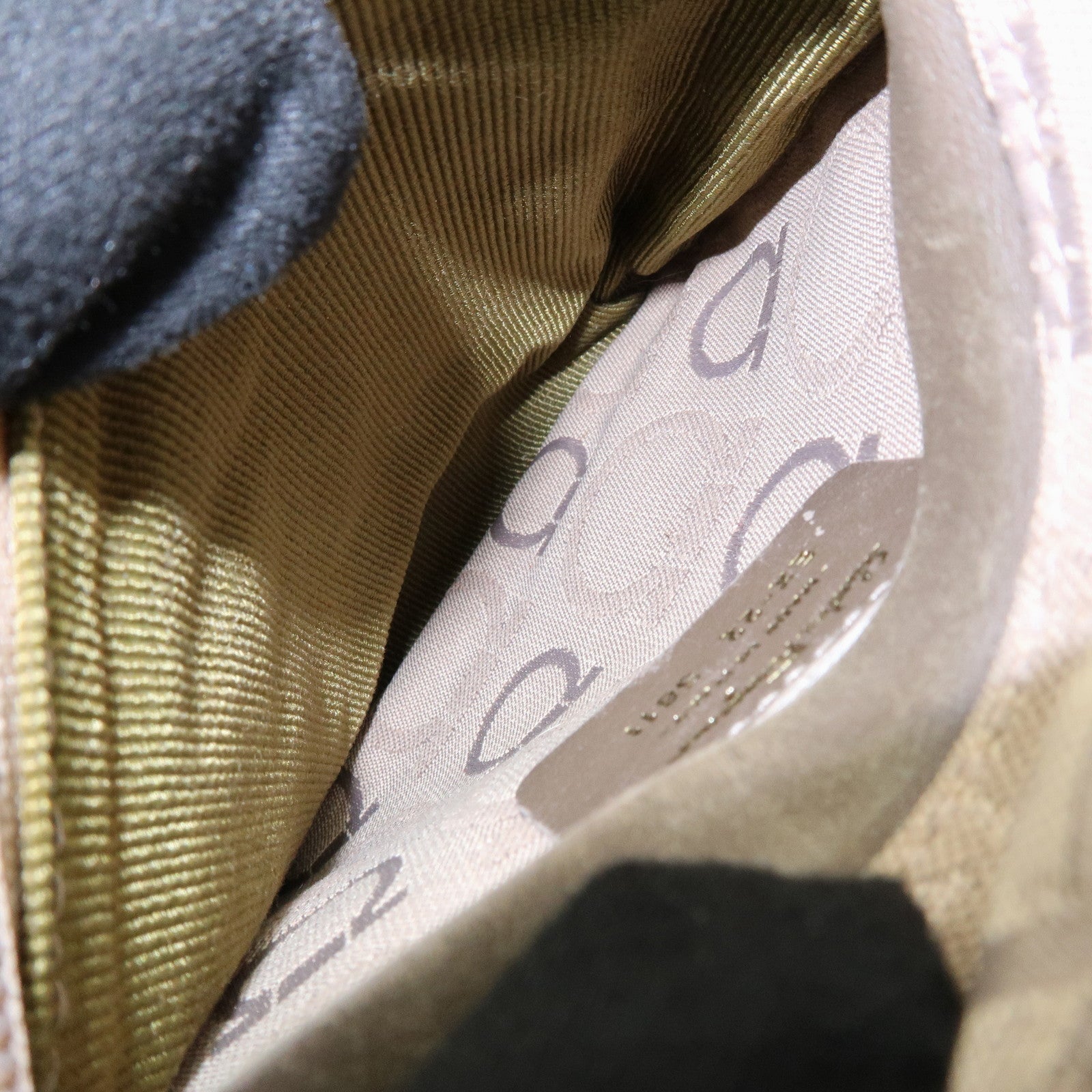 Ferragamo Gancini Canvas Leather Body Bag Waist Bag Beige