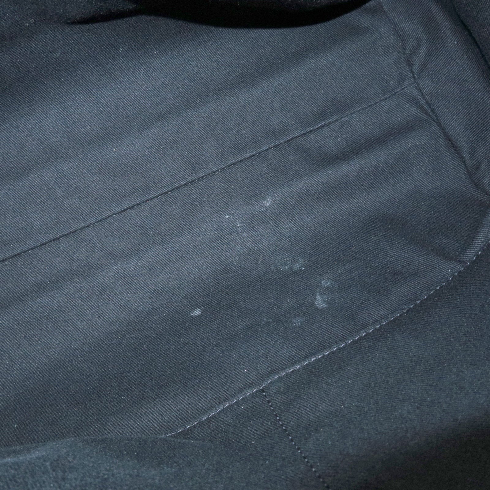 CHANEL Deauville Raffia Leather Chain Tote Bag MM Navy A66941 Used