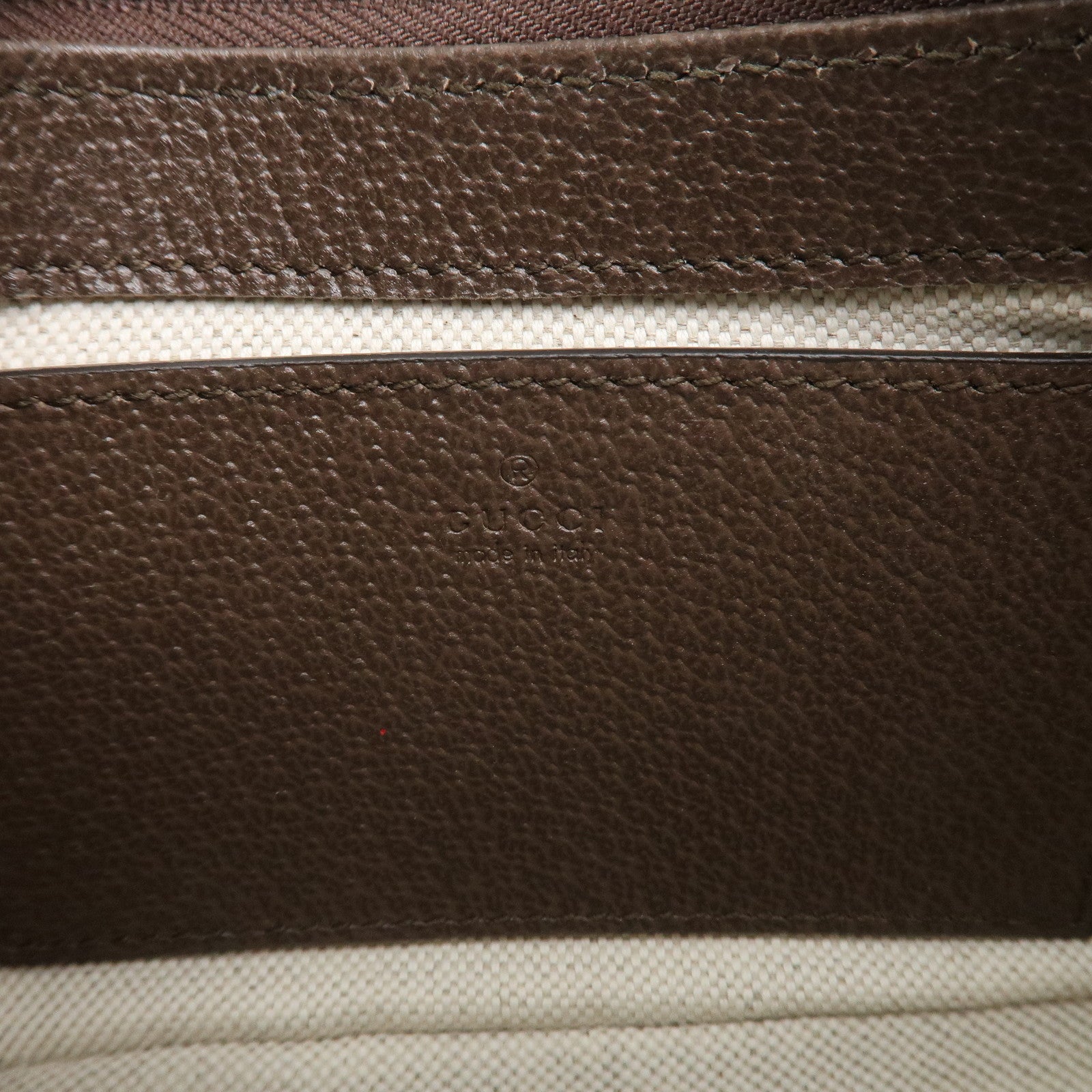 GUCCI Ophidia Leather GG Supreme Chain Pouch Beige Brown 764960 Used