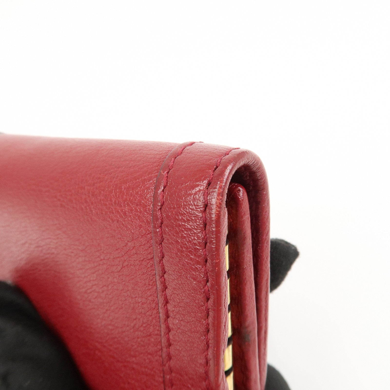 GUCCI GG Marmont Bamboo Leather 6 Key Rings Key Case Red 658636