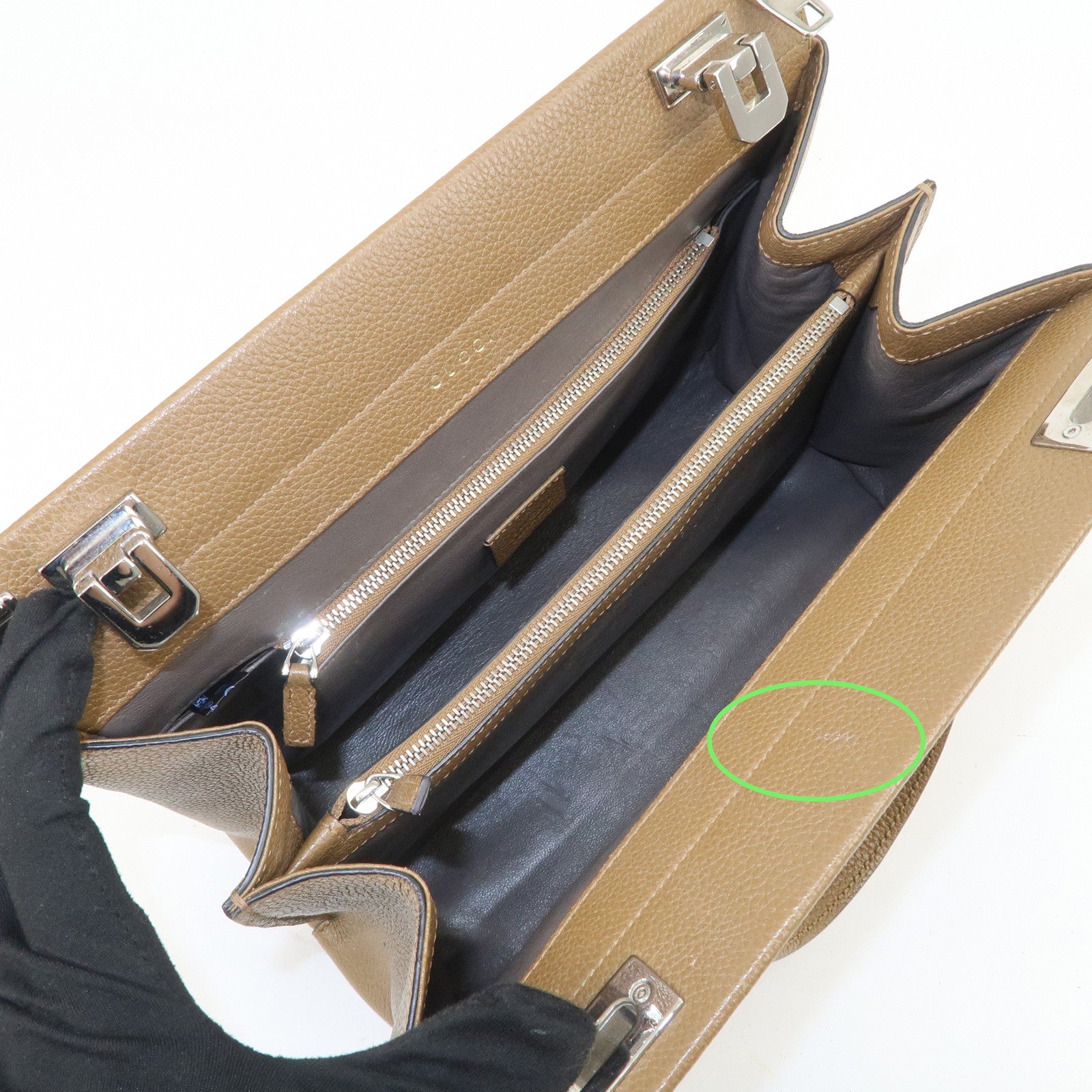 GUCCI Zumi Leather 2Way Bag Hand Bag Shoulder Bag Brown 569712