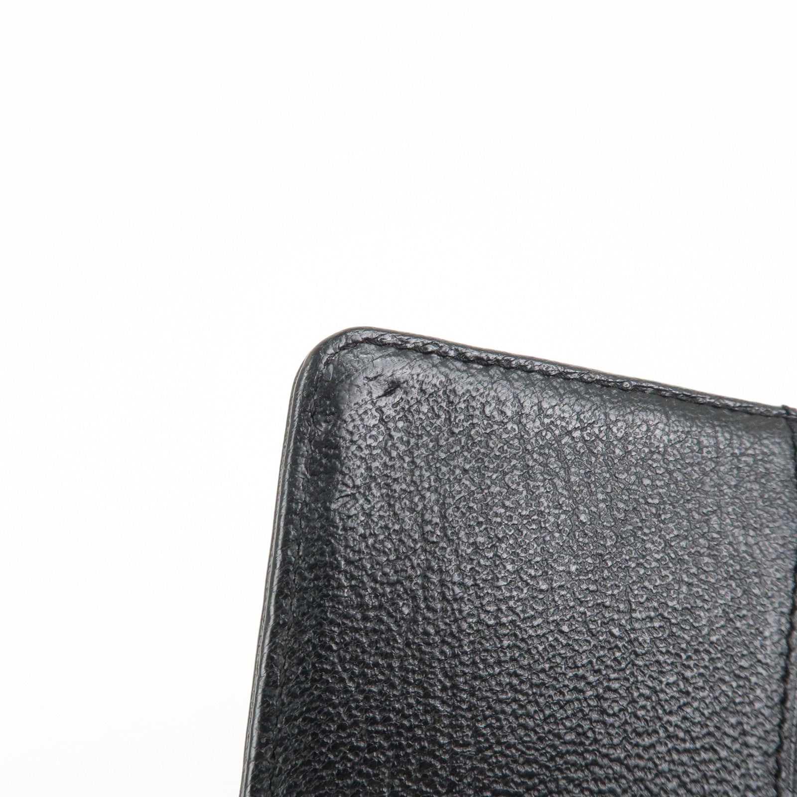 CHANEL COCO Mark Leather Planner Cover Agenda Black
