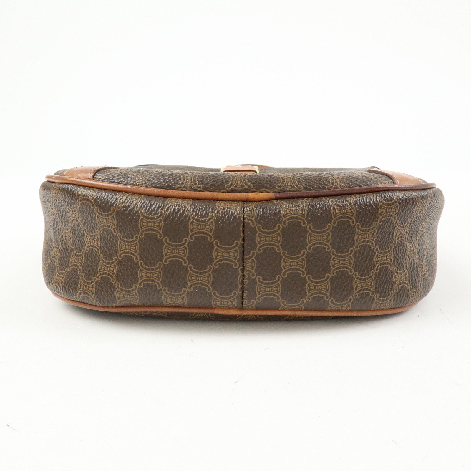 CELINE Macadam PVC Leather Shoulder Bag Crossbody Bag Brown
