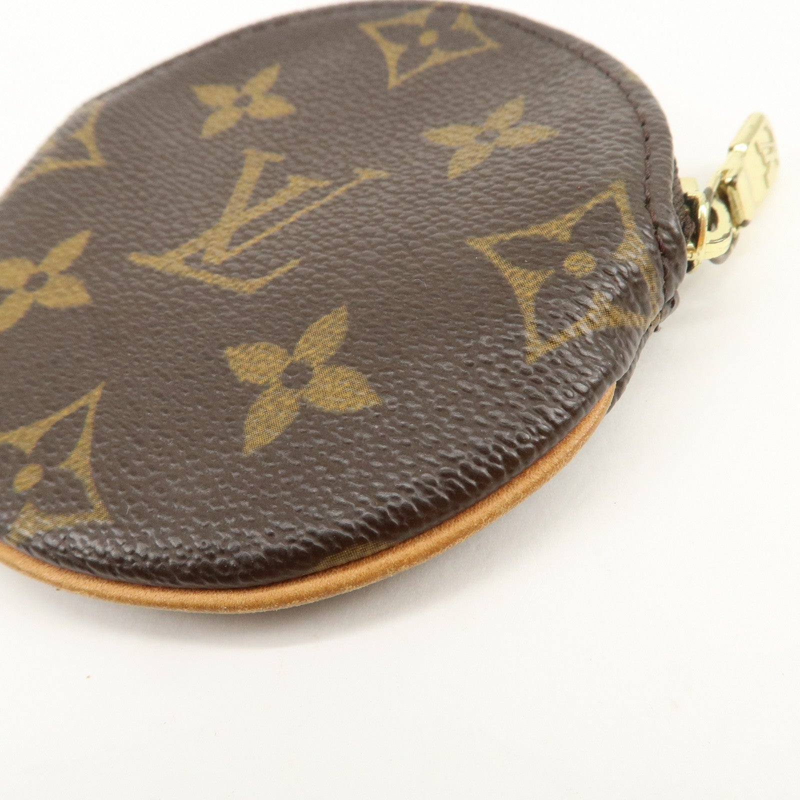 Louis Vuitton Monogram Porte Monnaie Rond Coin Case Brown M61926