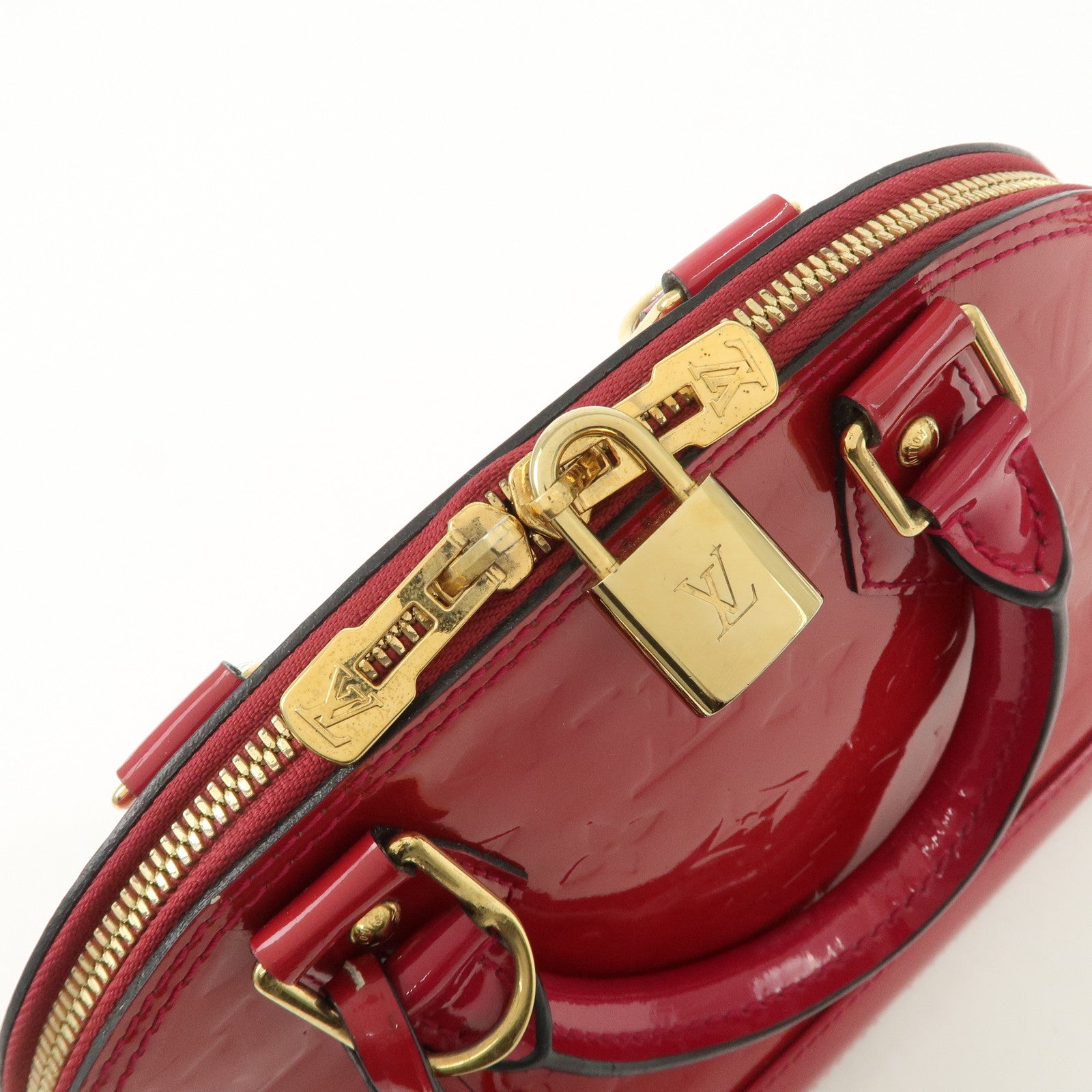 Louis Vuitton Monogram Vernis Alma BB Hand Bag Rose Indien M91771 Used