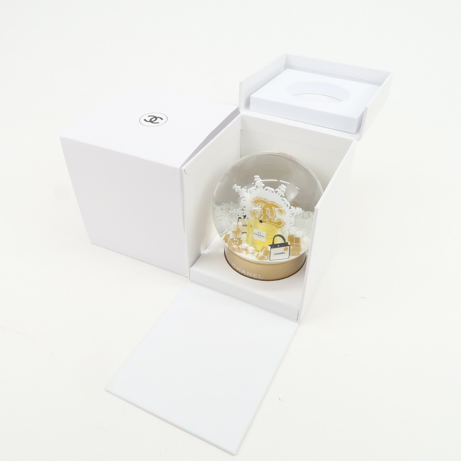 CHANEL Snow Globe Snow Dome 2024 Christmas Novelty Gold