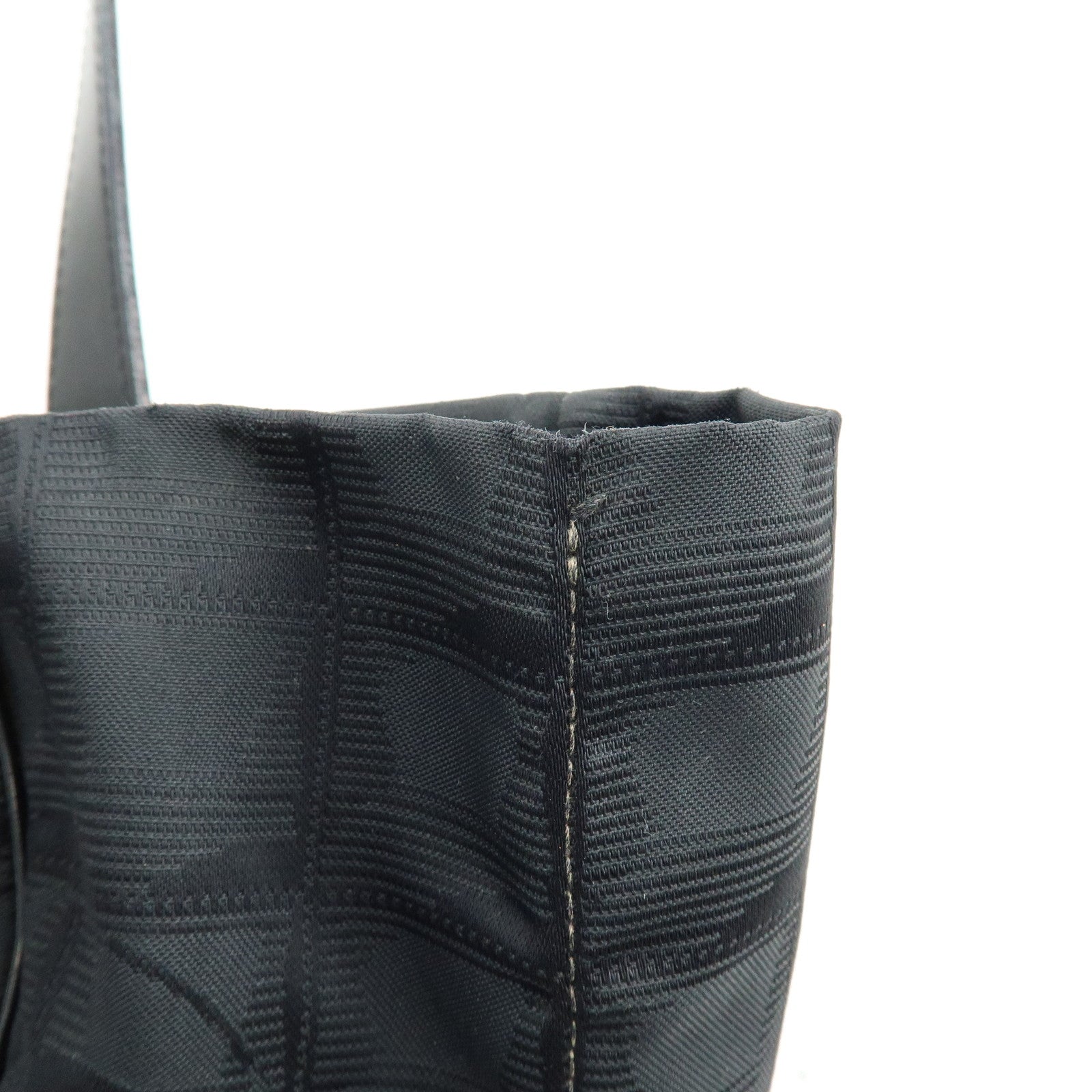 CHANEL New Travel Line Nylon Jacquard Leather Tote Bag A15991