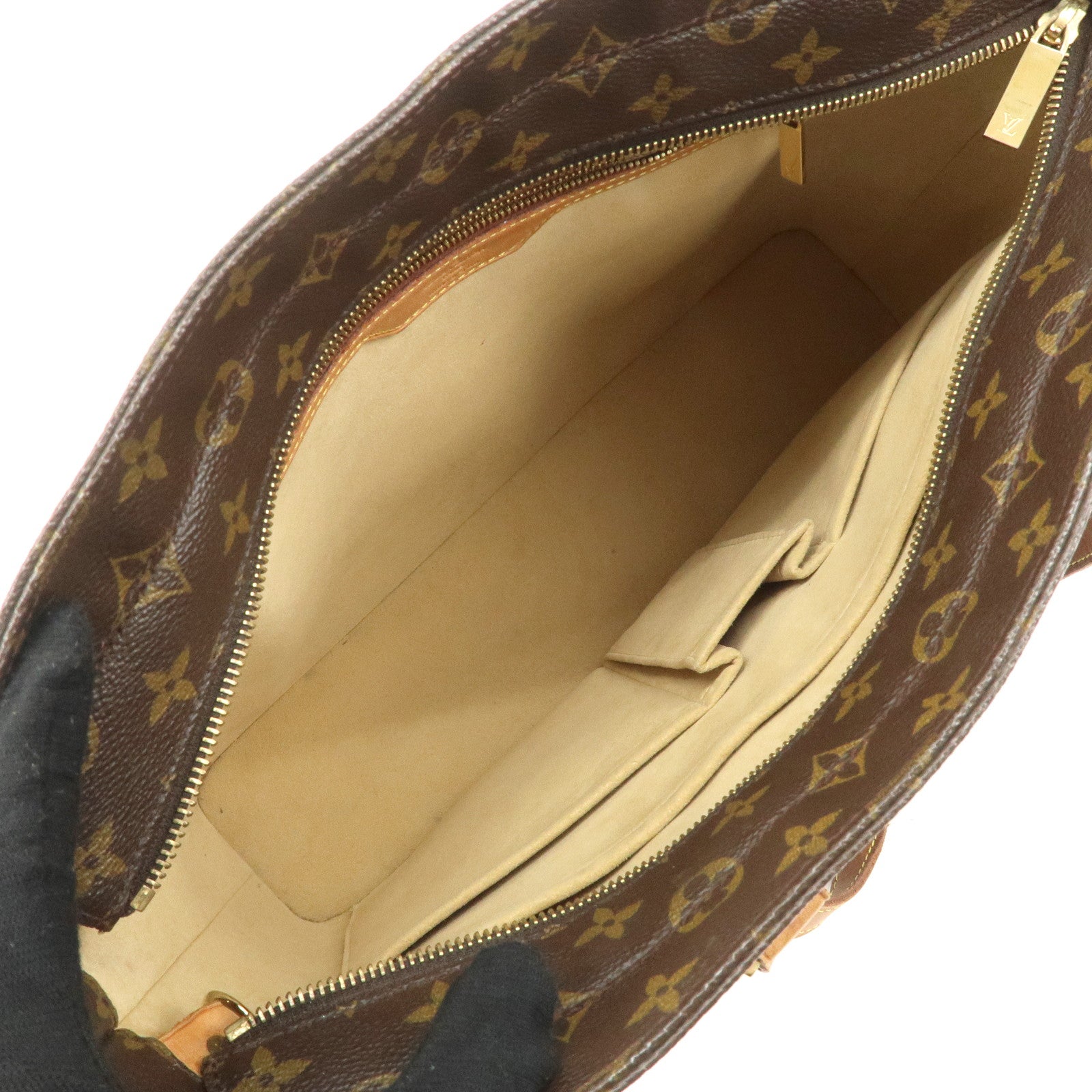 Louis Vuitton Monogram Luco Tote Bag Hand Bag Brown M51155 Used