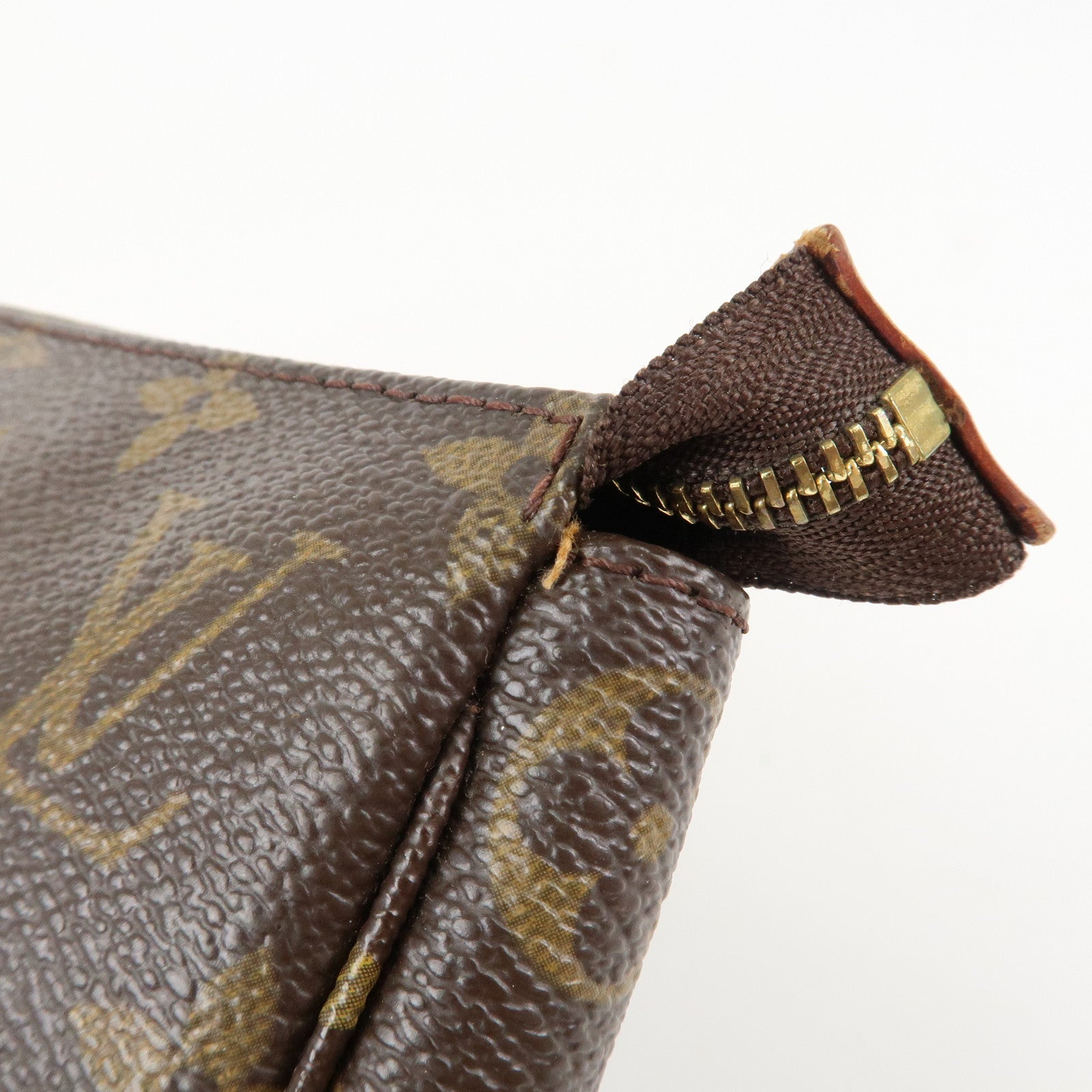 Louis Vuitton Monogram Pochette Accessoires Hand Bag Brown M51980 Used