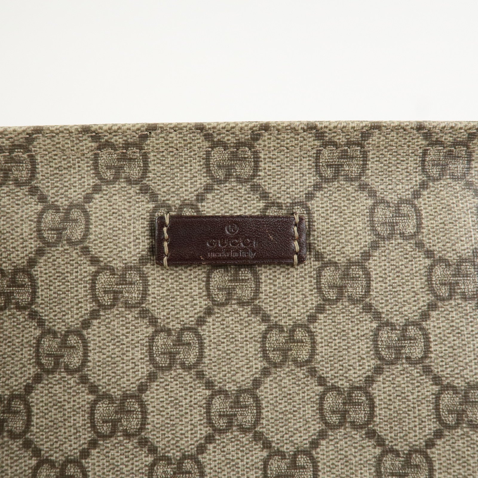 GUCCI GG Supreme Shoulder Bag Crossbody Bag Beige Brown 201446