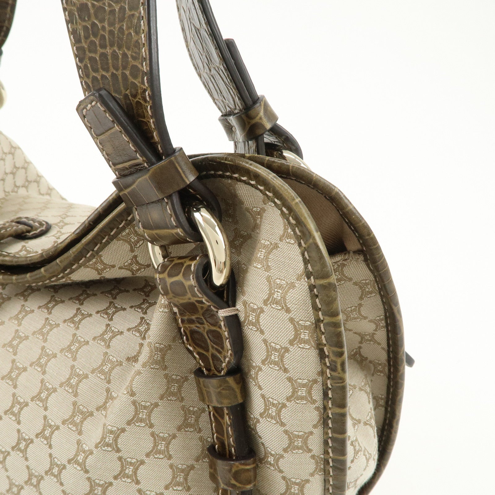 CELINE Macadam Bittersweet Shoulder Bag Tote Bag Hand Bag Beige