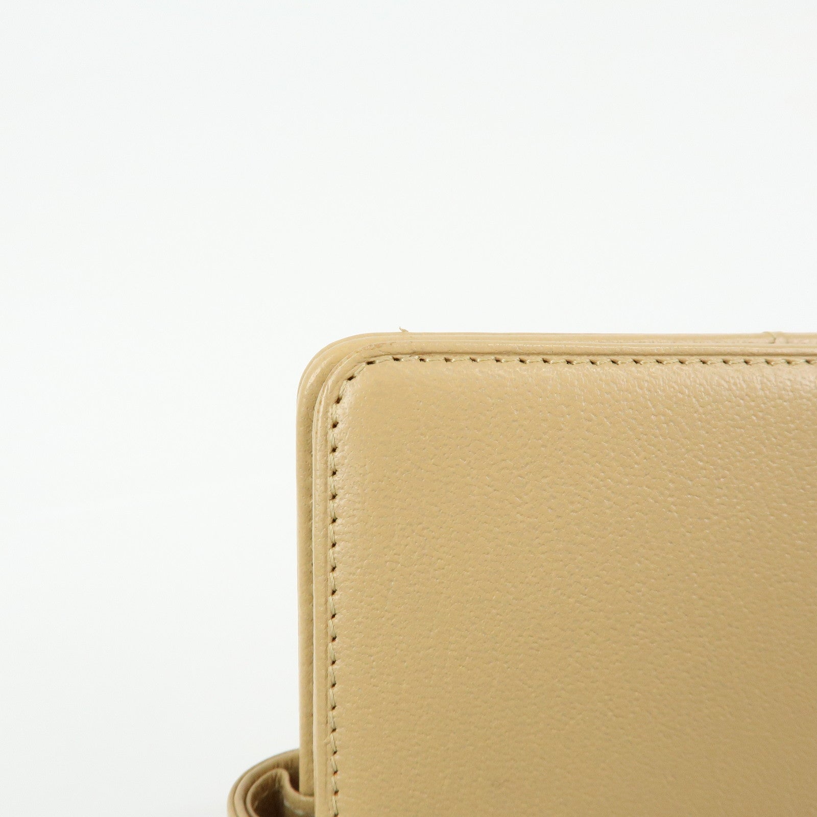 CHANEL COCO Mark Calf Skin Agenda Cover Planner Cover Beige