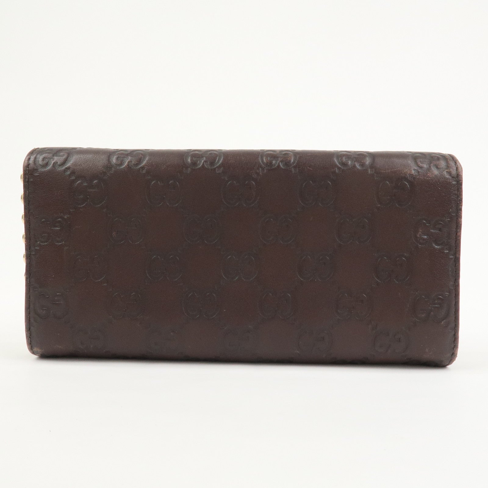 GUCCI Guccissima Leather Chain Strap Long Wallet Hand Bag 269541