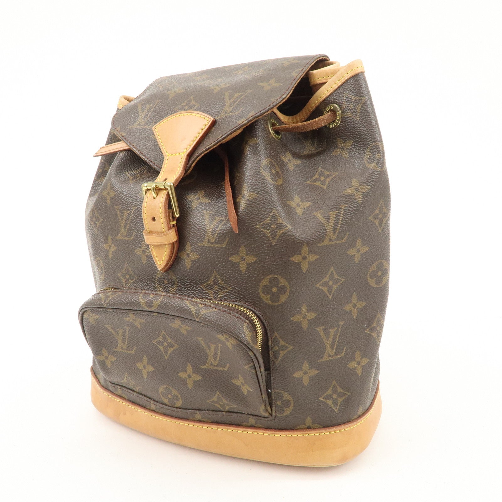 Louis Vuitton Monogram Montsouris MM Back Pack Brown M51136 Used
