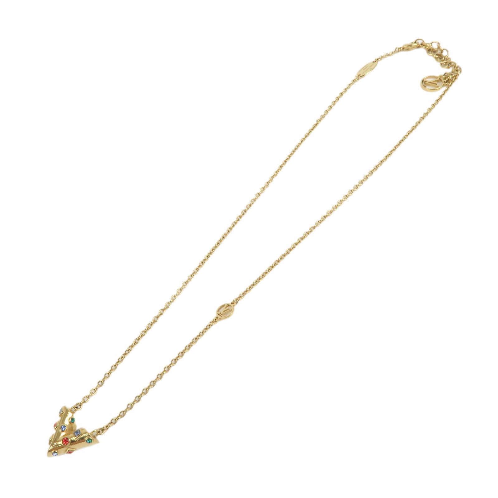 Louis Vuitton Collier Essential V Planet Rhinestone Necklace M68920