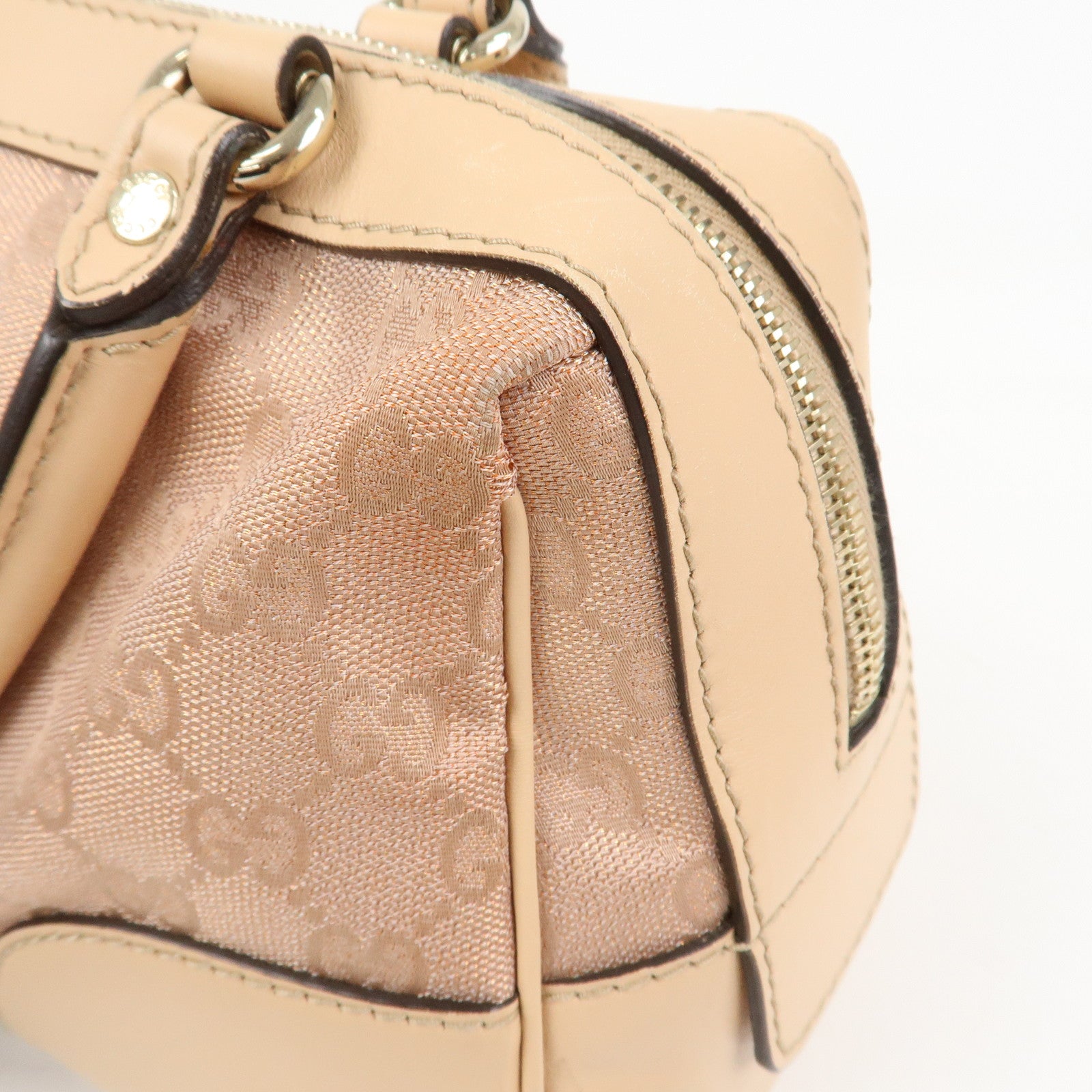 GUCCI Lovely Heart GG Monogram Canvas Mini Boston Bag 257067