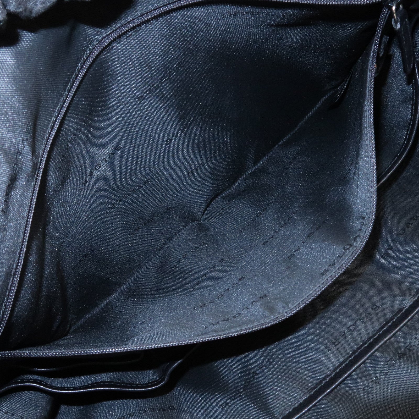 BVLGARI Logo Leather Clutch Bag Black
