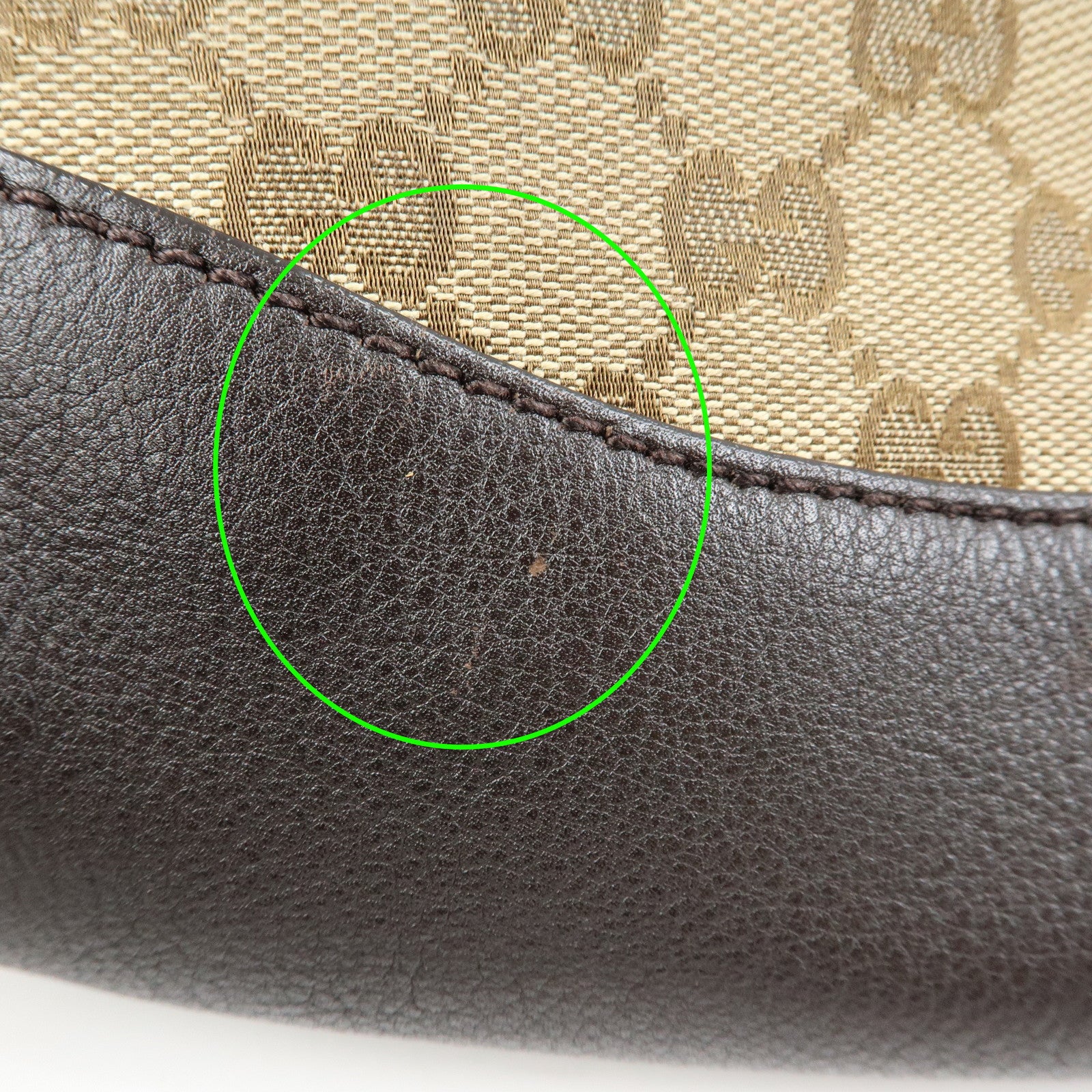 GUCCI Sherry GG Canvas Leather Shoulder Bag Hand Bag Beige 388927