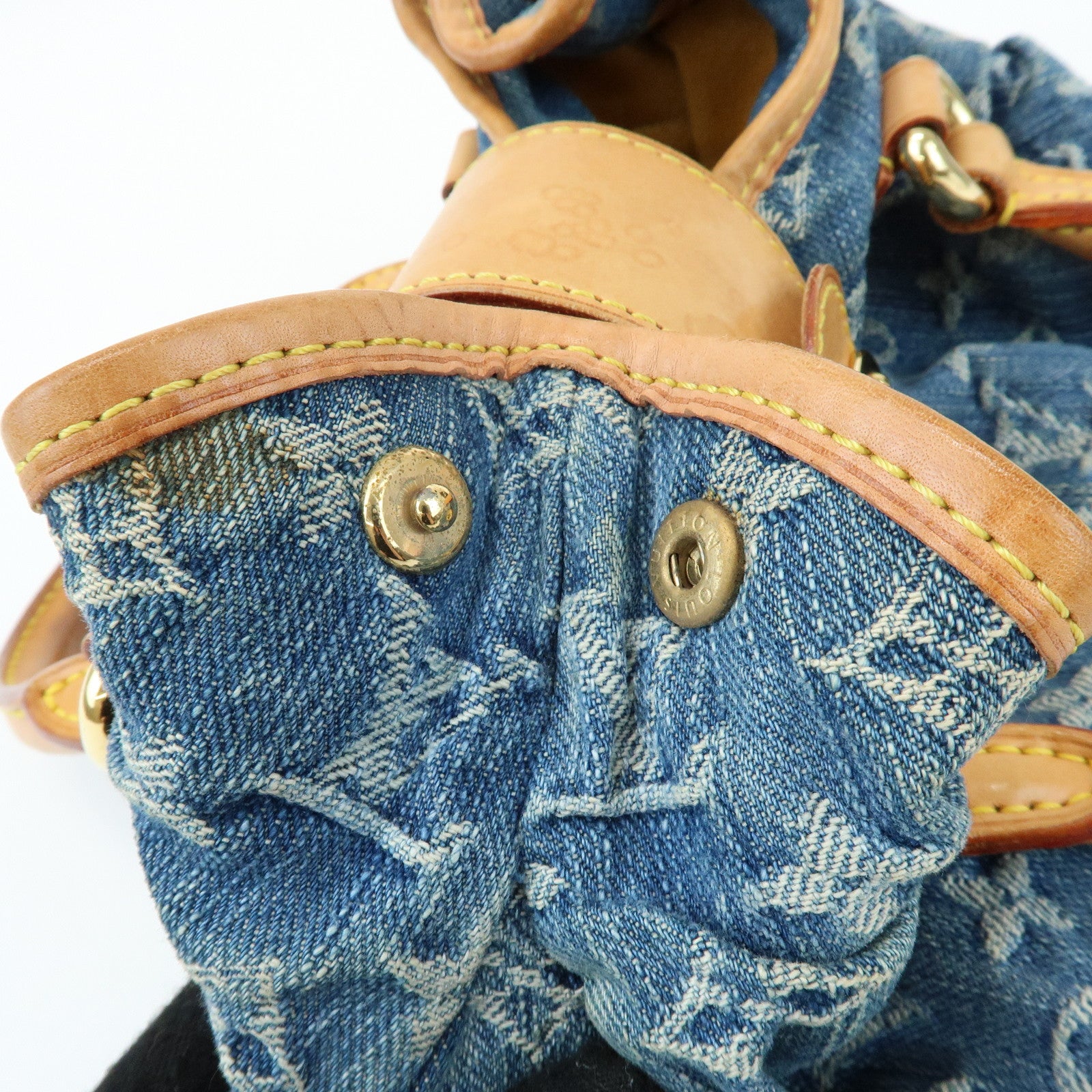 Louis Vuitton Monogram Denim Pleaty Mini Hand Bag Blue M95020