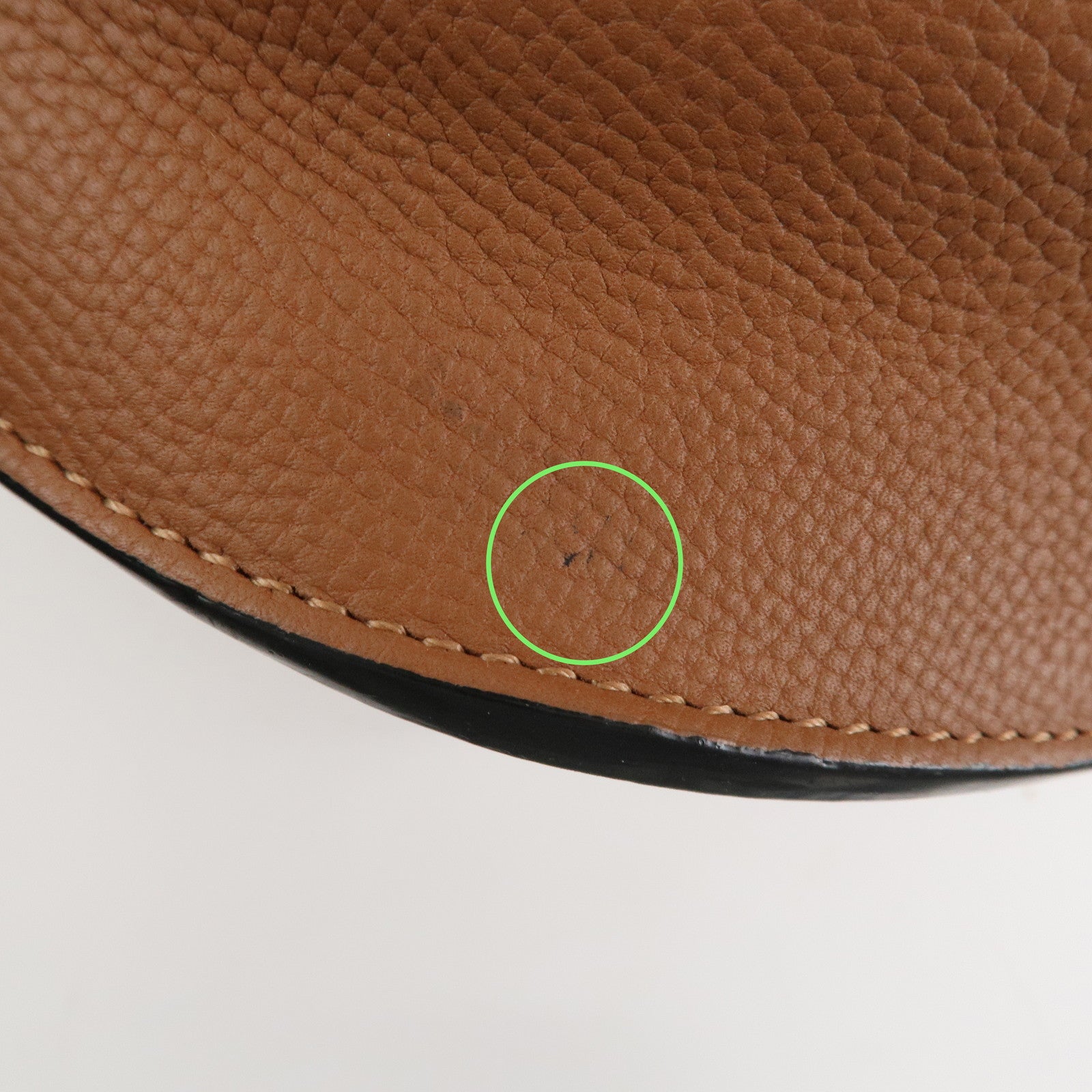 LOEWE Leather Gate Bag Shoulder Bag Brown Gold Hardware Used