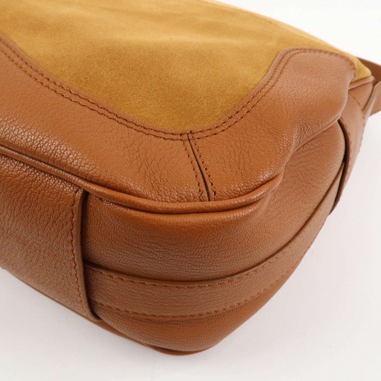 Chloe See By Chloe Hana Suede Leather Shoulder Crossbody Bag Brown