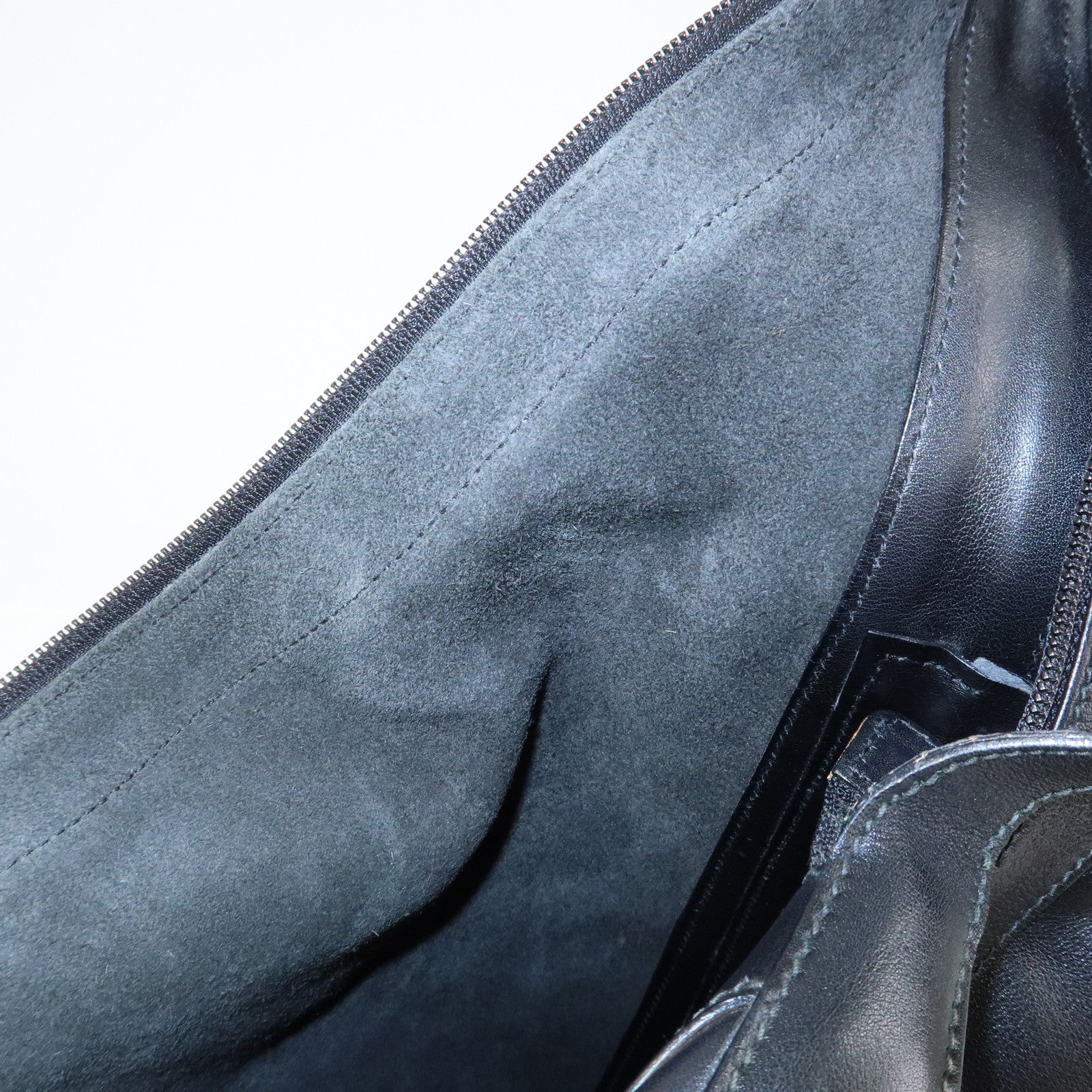 GUCCI Bamboo Leather Shoulder Bag Black 001.113.1643