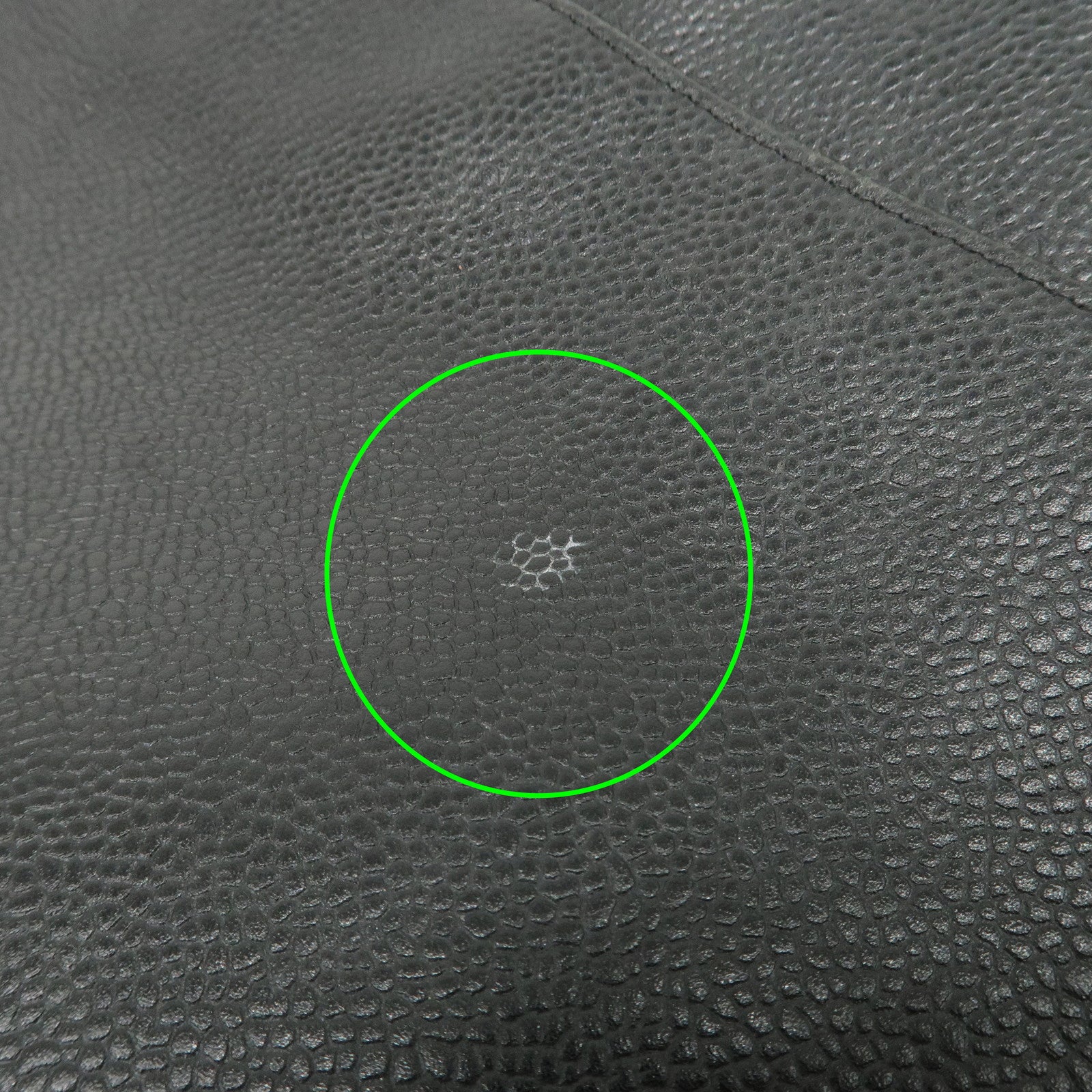 CHANEL Triple COCO Mark Caviarskin Shoulder Bag Black Gold HDW Used