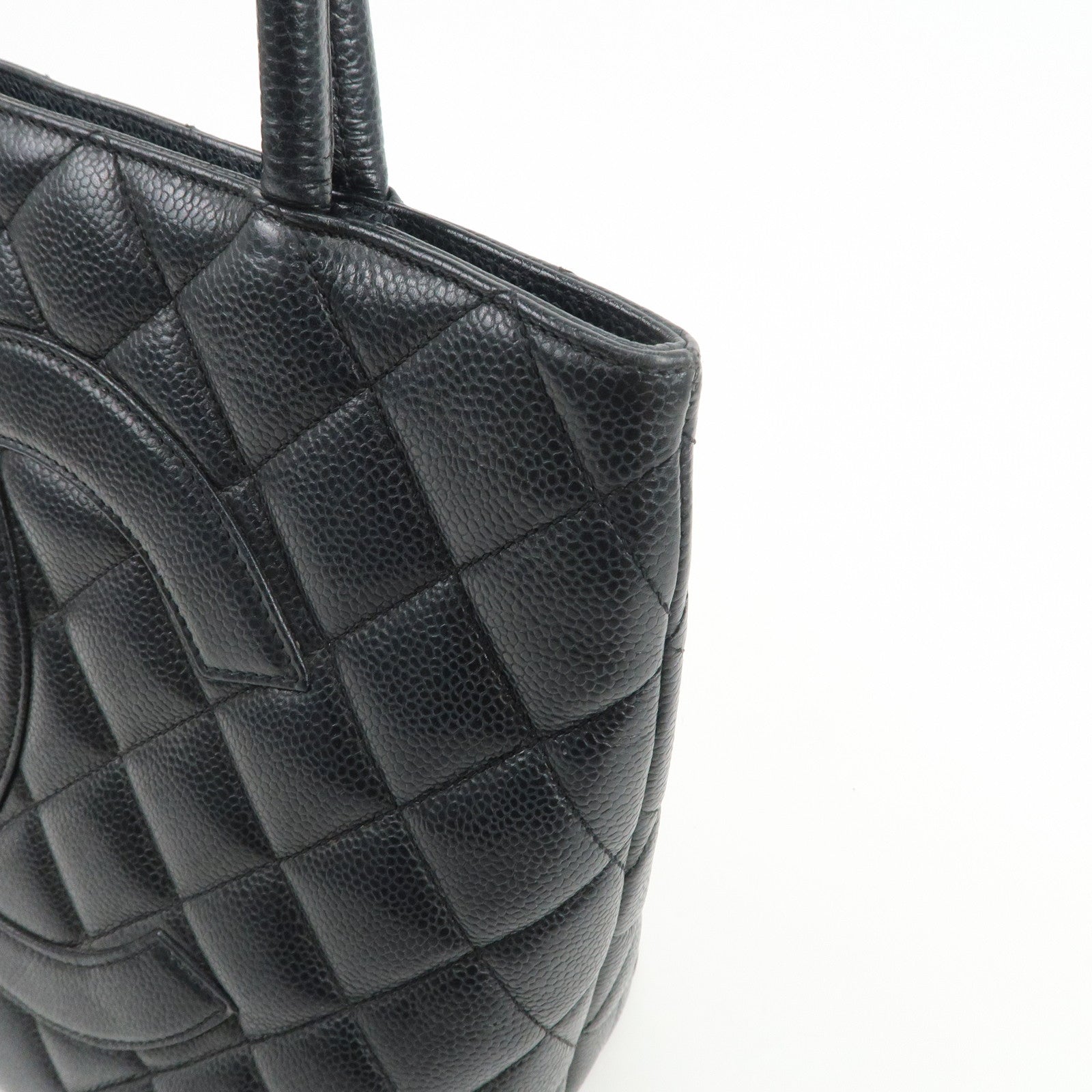 CHANEL COCO Mark Matelasse Medallion Tote Bag Hand Bag A01804