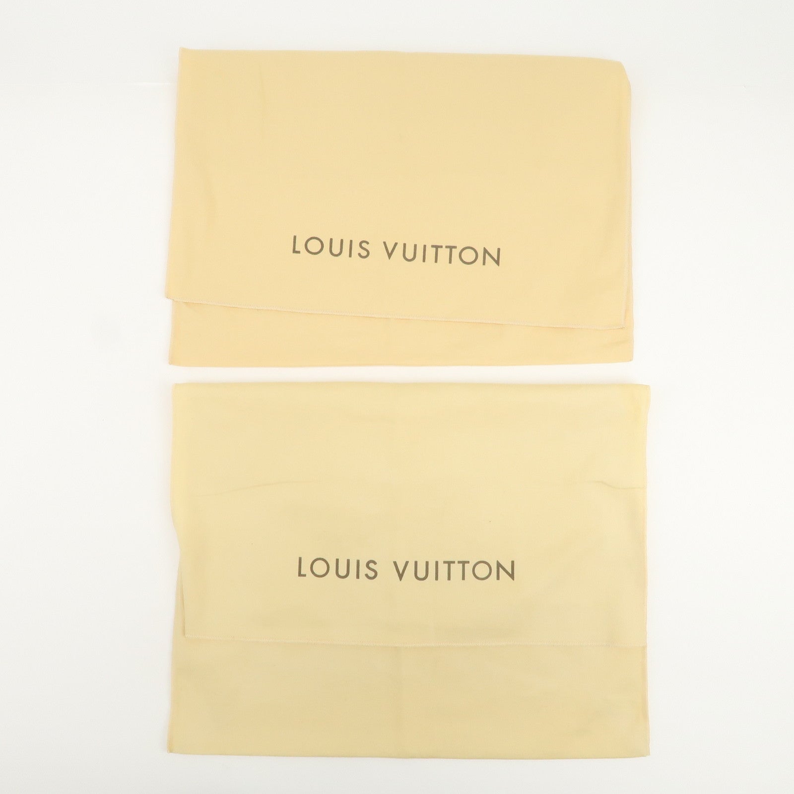 Louis Vuitton Set Of 12 Dust Bag Storage Bag Flap Style Beige