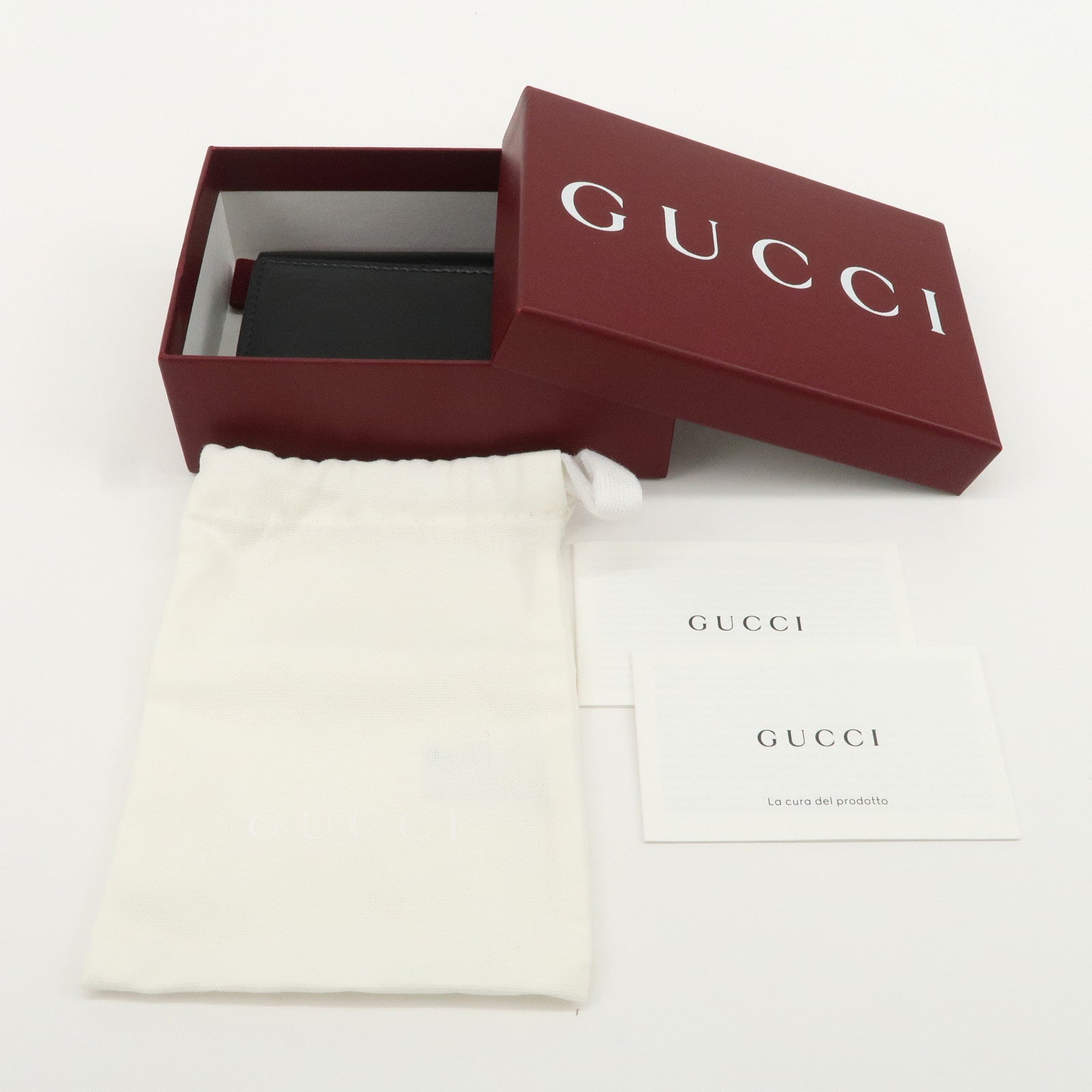 GUCCI GG Marmont Leather 6 Rings Key Case Key Holder Black 435305