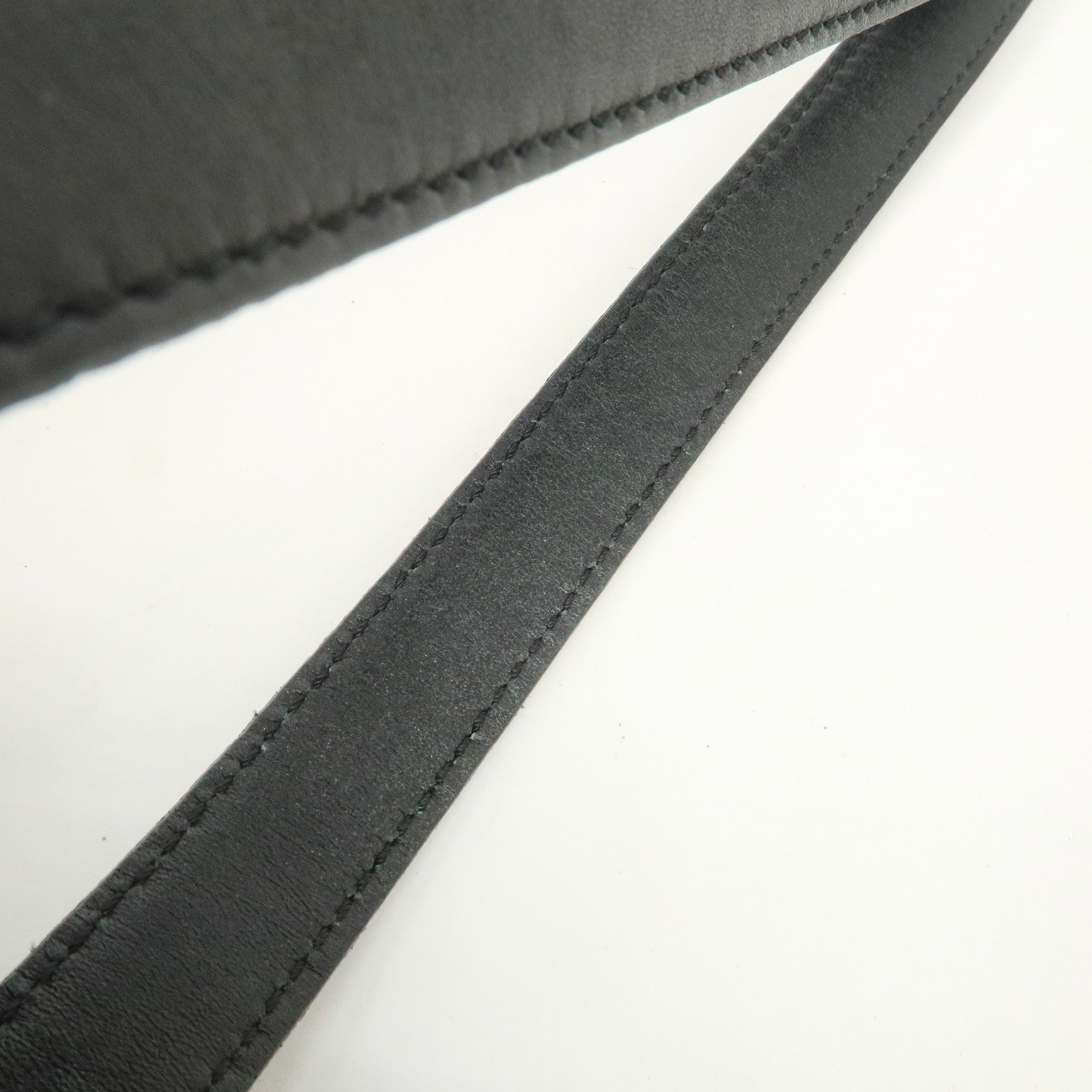 CELINE C Macadam Canvas Leather Tote Bag Shoulder Bag Black