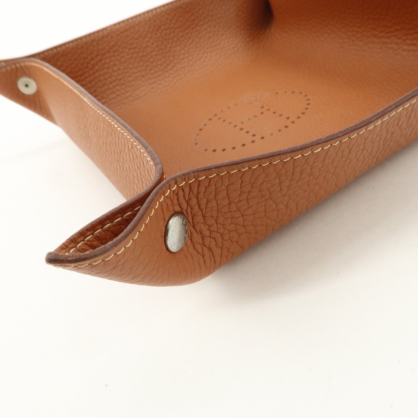 HERMES Vide Poches Mini Mises Et Relances Leather Accessory Tray Used